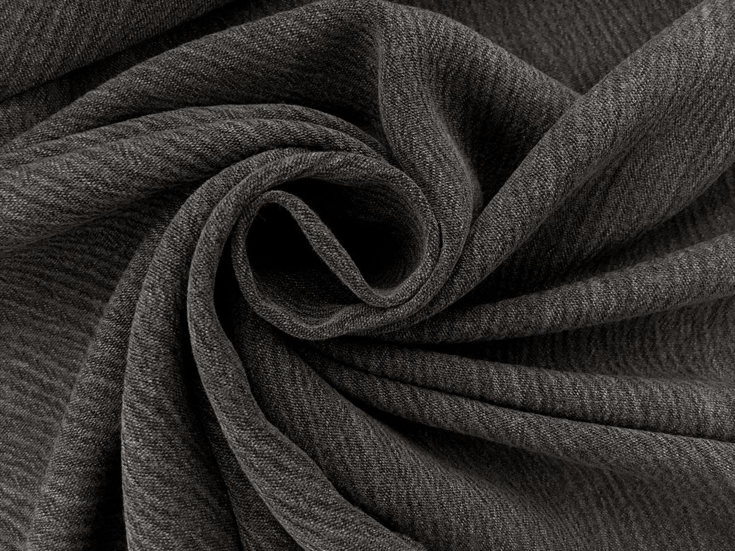 Rayon Crinkle Gauze in Smoke1