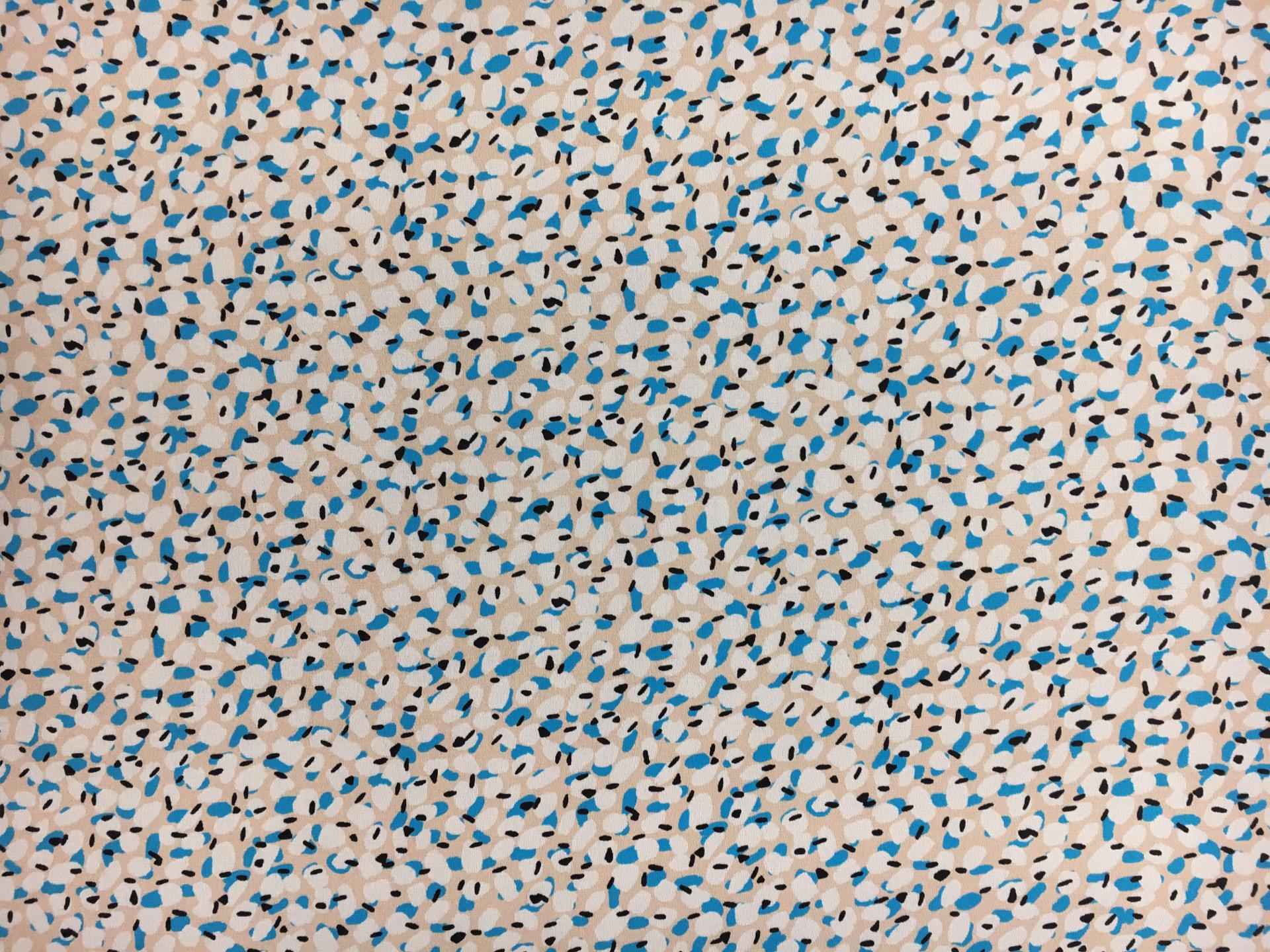 Printed Silk Satin Georgette with Irregular Dots0