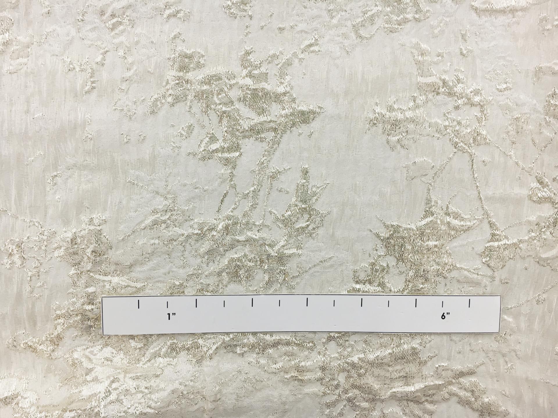 Silk Blend Abstract Metallic Cloqué1