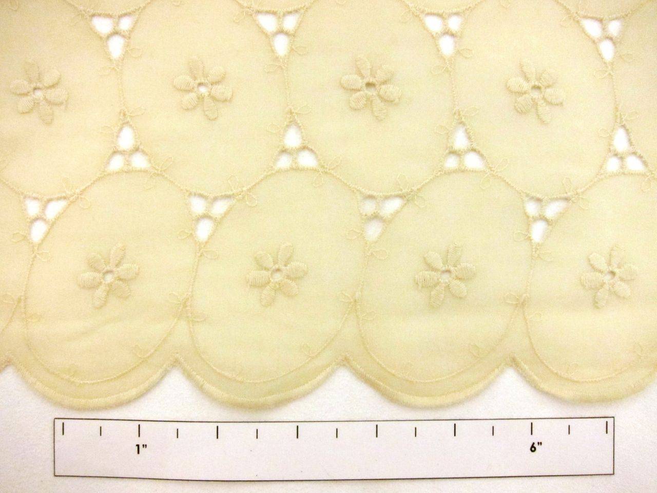 Cotton Voile Eyelet in Cream1