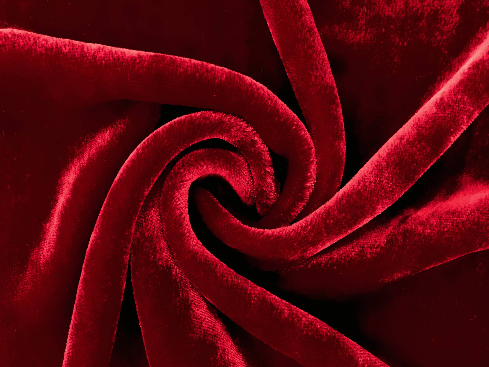 Silk and Rayon Velvet in Red Orange