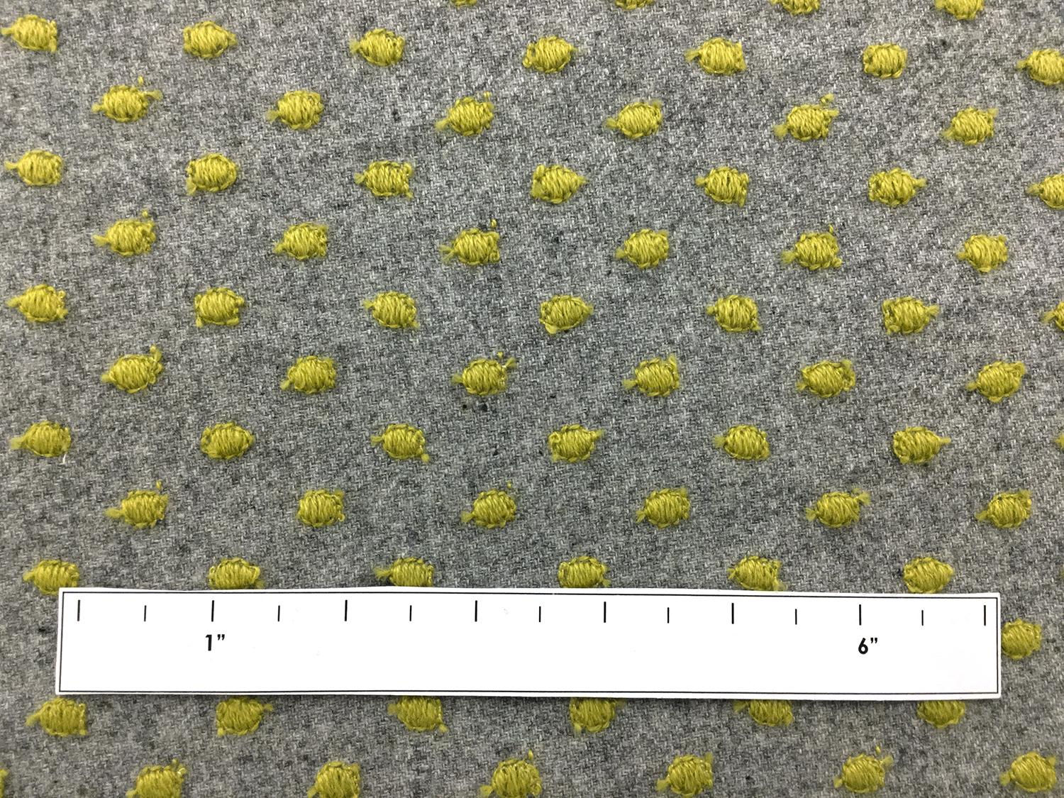 Cotton Wool Flannel With Embroidered Dots1