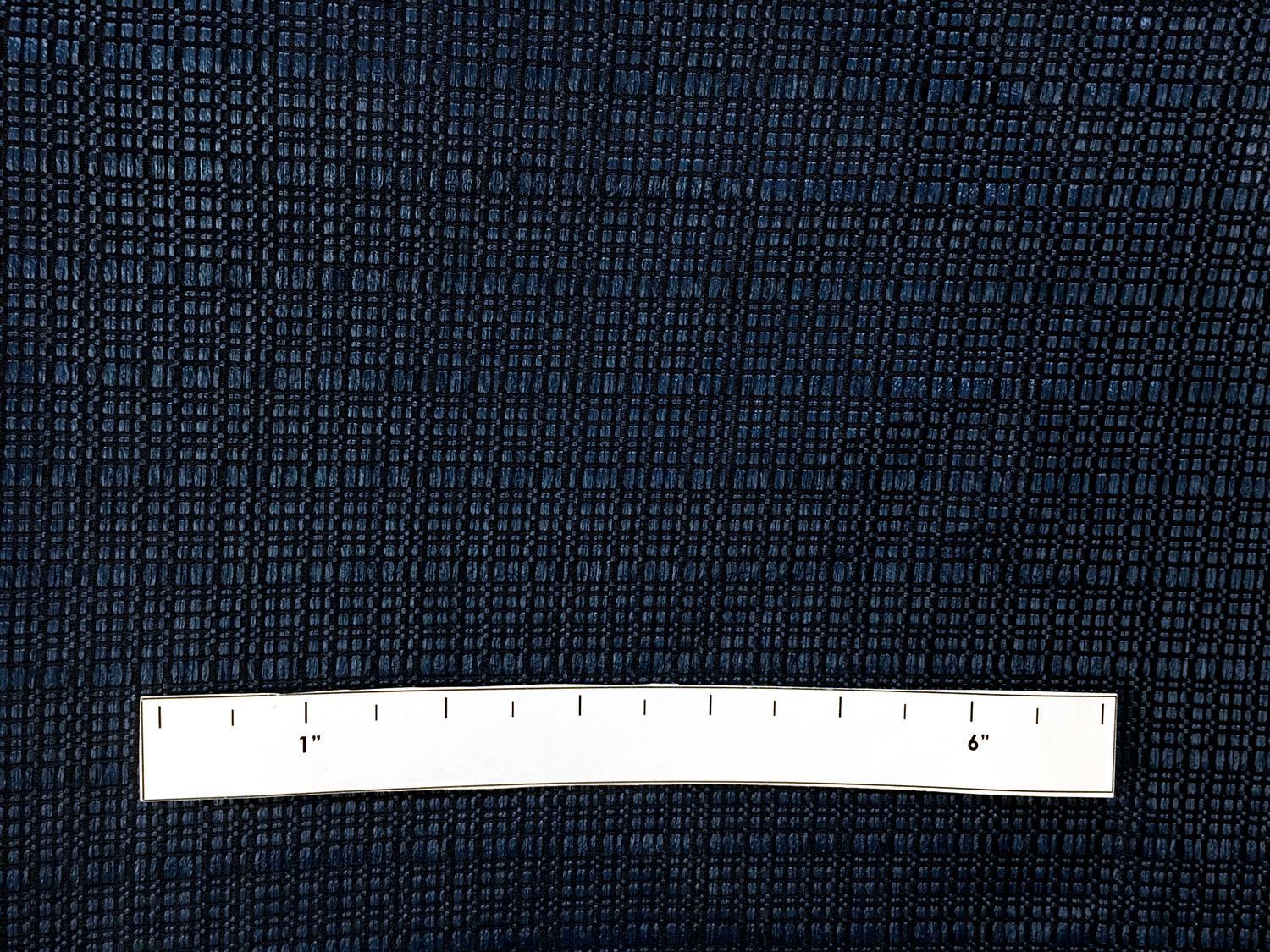 Silk and Viscose Blend Raffia Gazar in Navy1