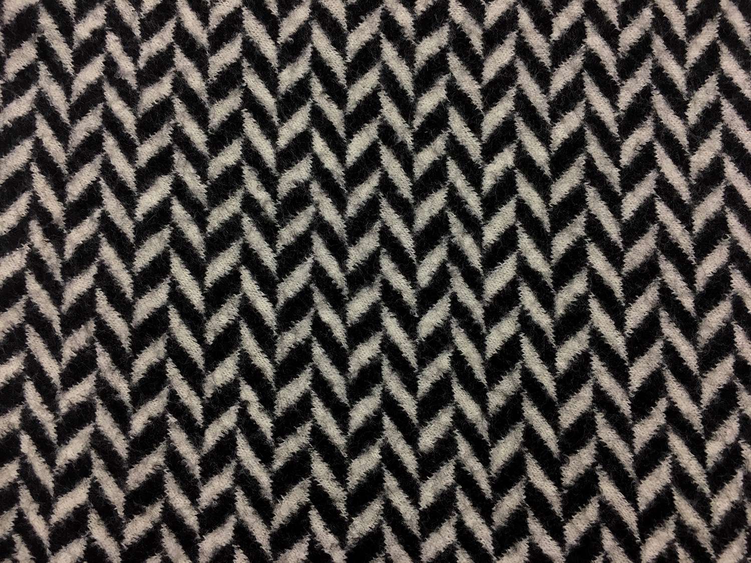 Virgin Wool Felted Knit Herringbone0