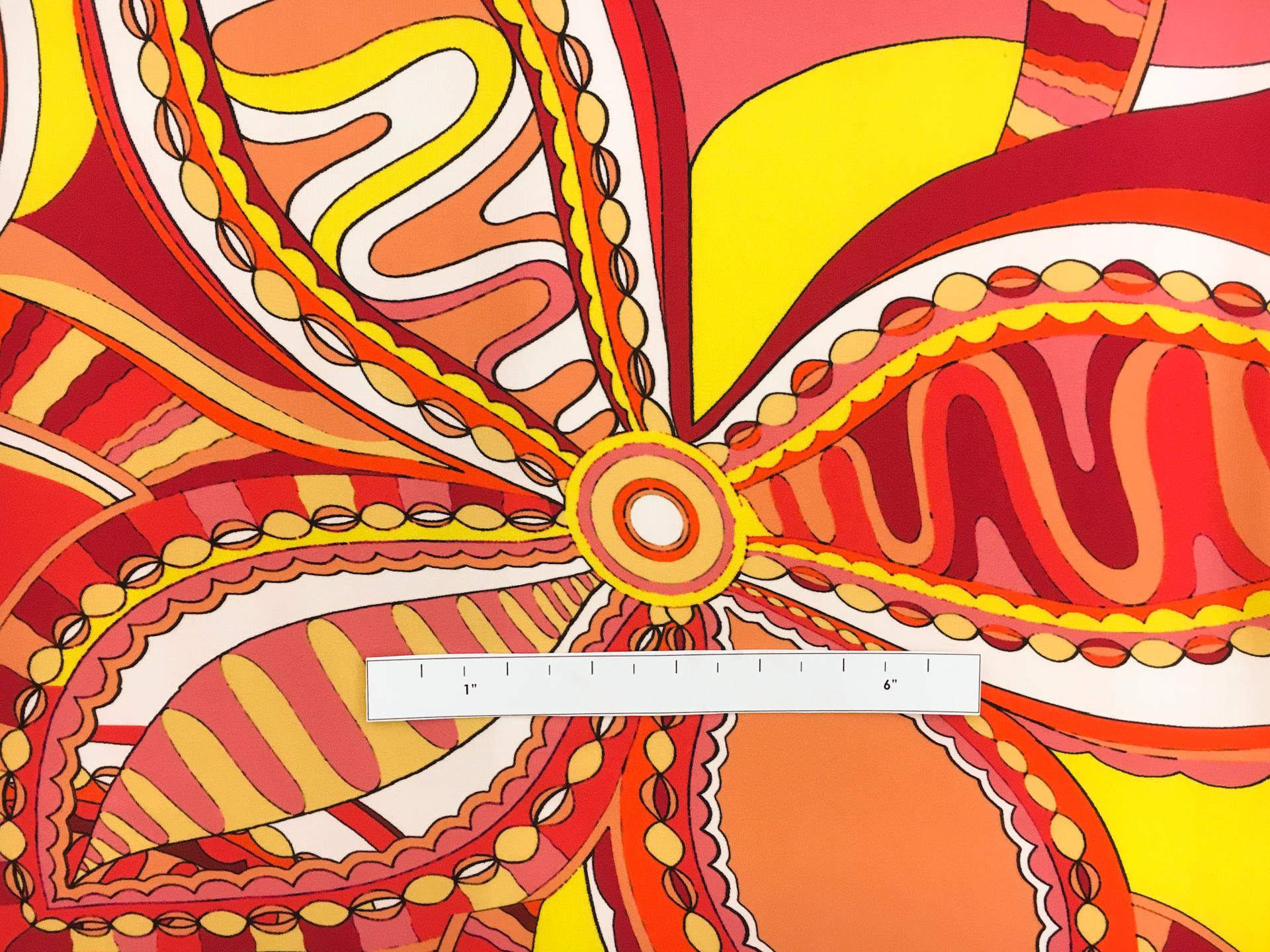 Printed 4Ply Crepe with Large Vibrant Abstract Flowers1