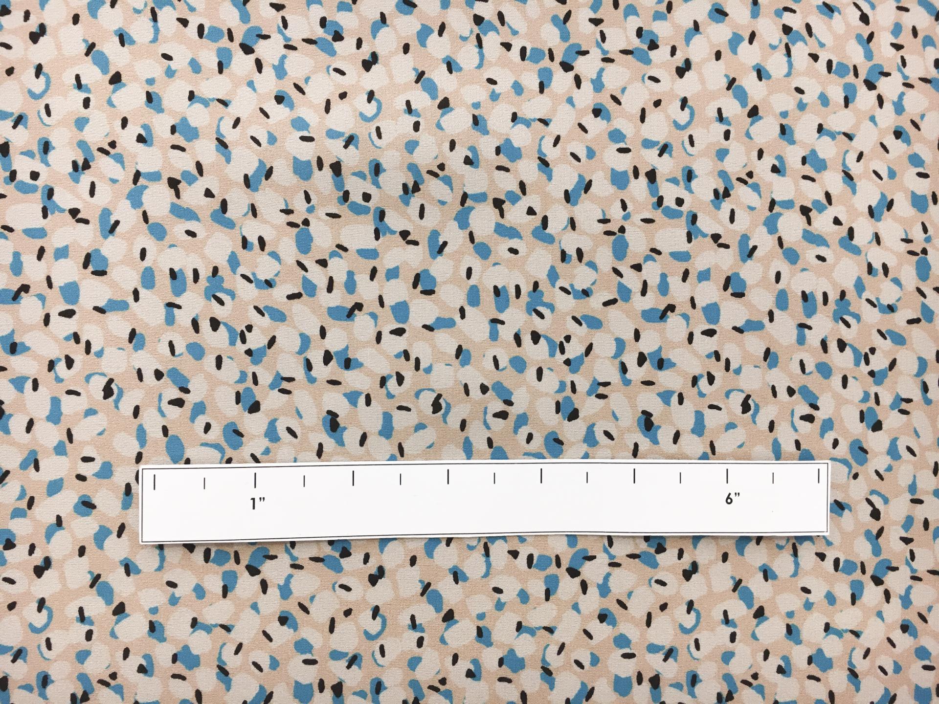 Printed Silk Satin Georgette with Irregular Dots1