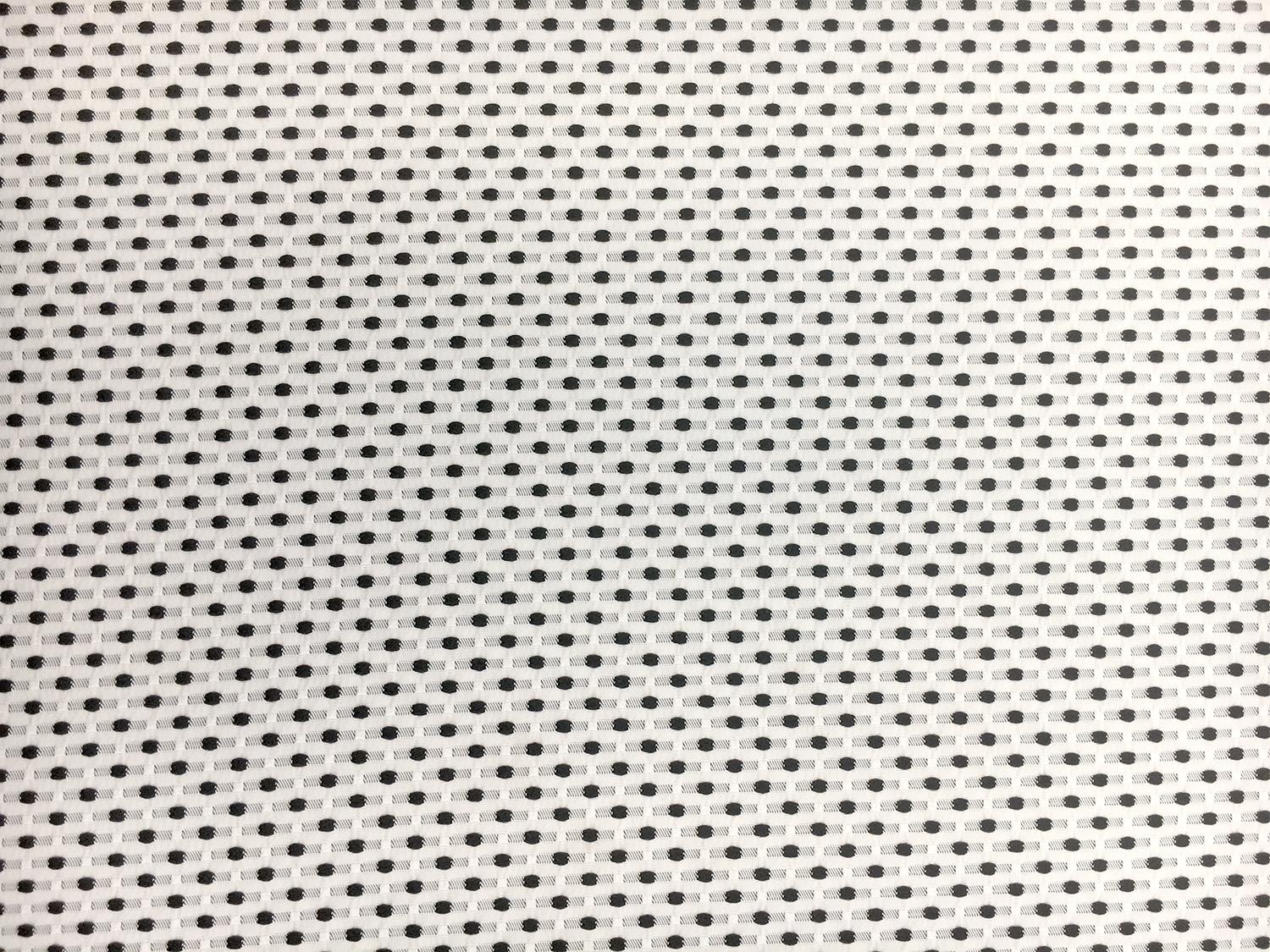 Polyester Swiss Dot Brocade with Black Dots1