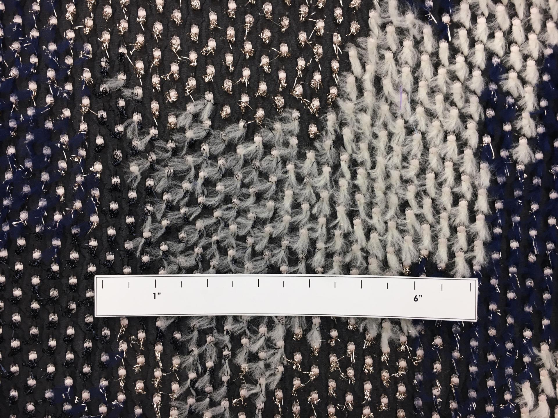 Metallic Fil Coupé Organza Large Zig Zags1