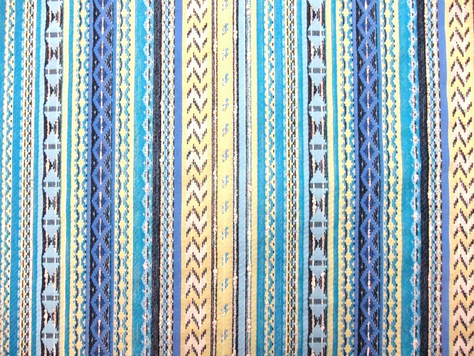 Poly Cotton Blend Ikat Brocade