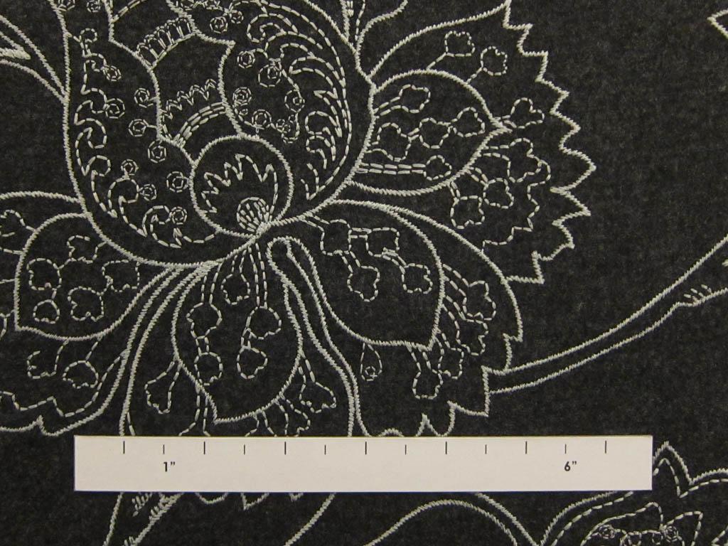 Embroidered Wool Cashmere Coating1