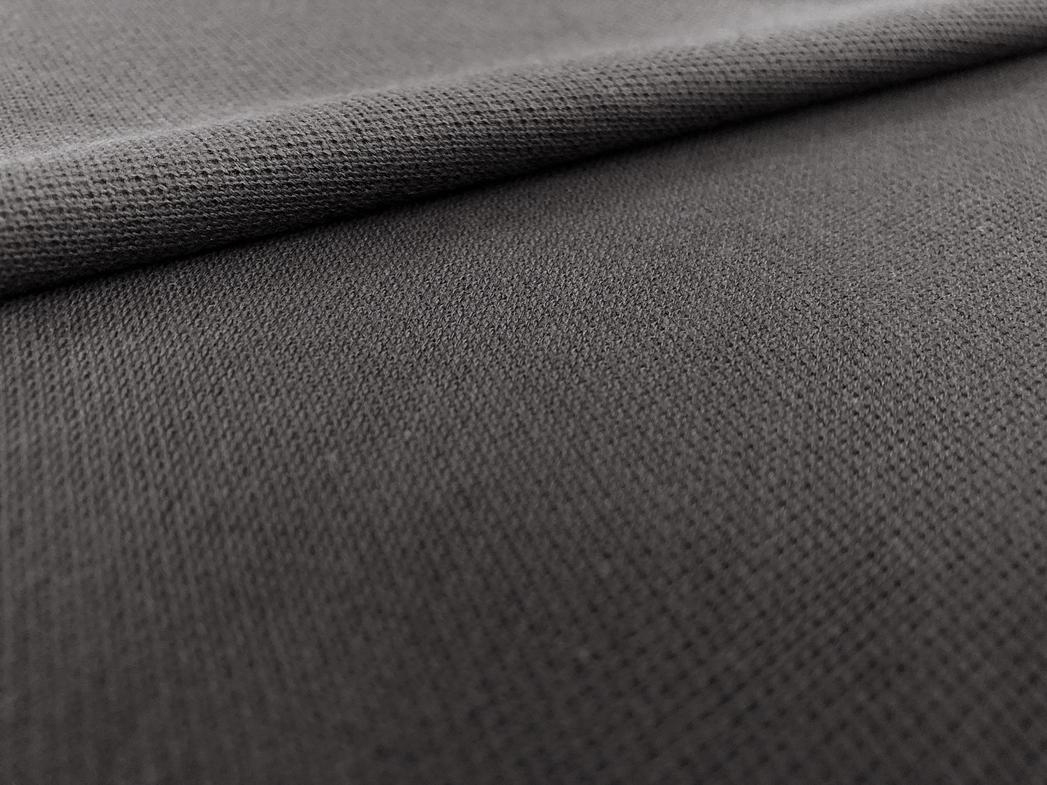Japanese Cotton Pique Knit in Graphite