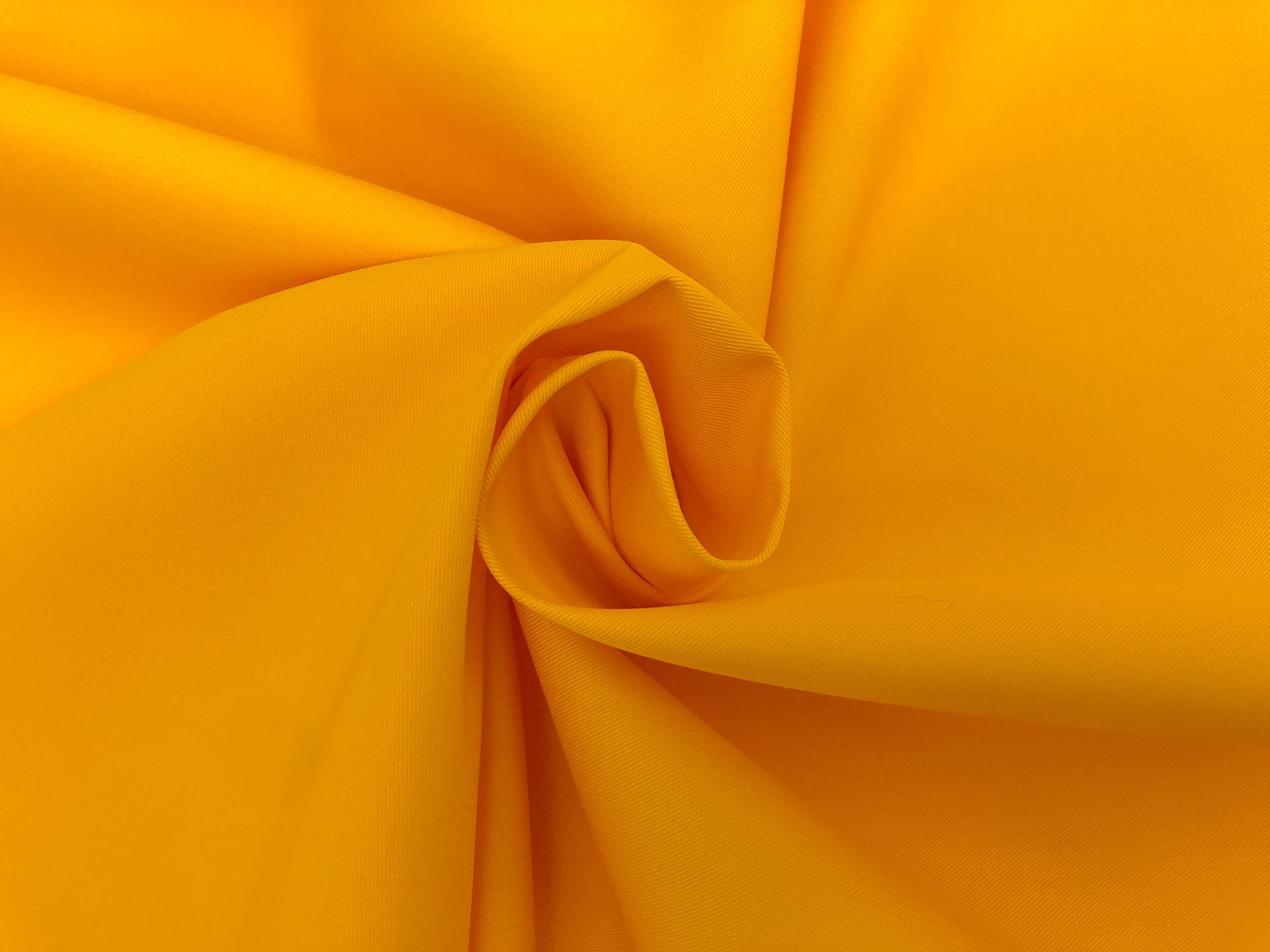 Combed Cotton Fineline Twill in Saffron1