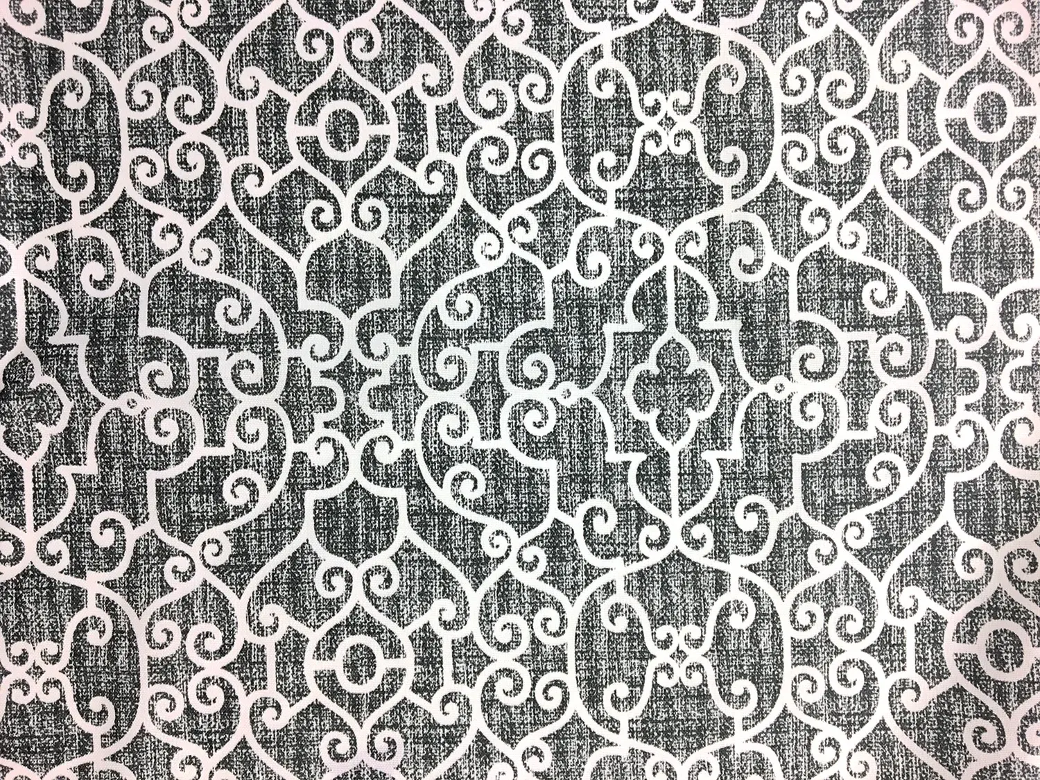 Outdoor Spun Polyester Canvas with Ornamental Print 0