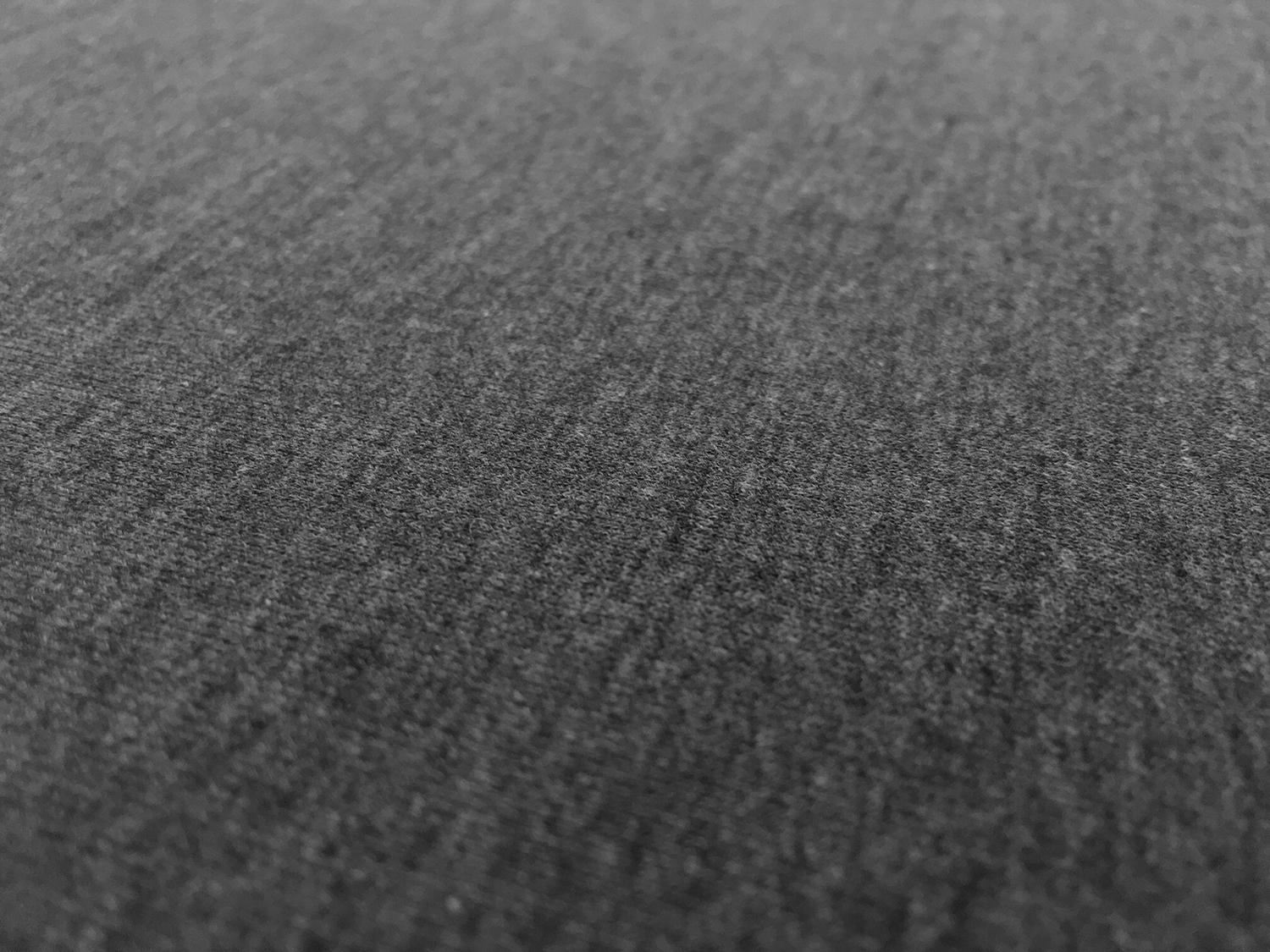 Cotton And Spandex French Terry in Charcoal Heather Grey2