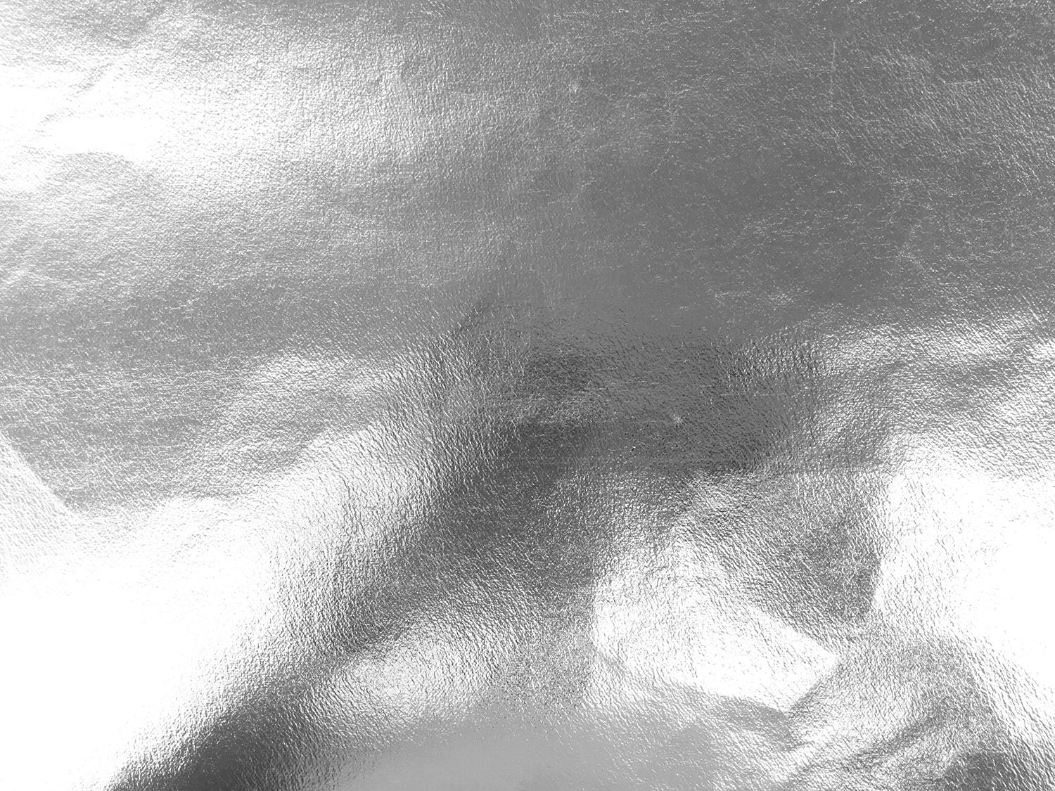 Faux Leather Lame in Silver0