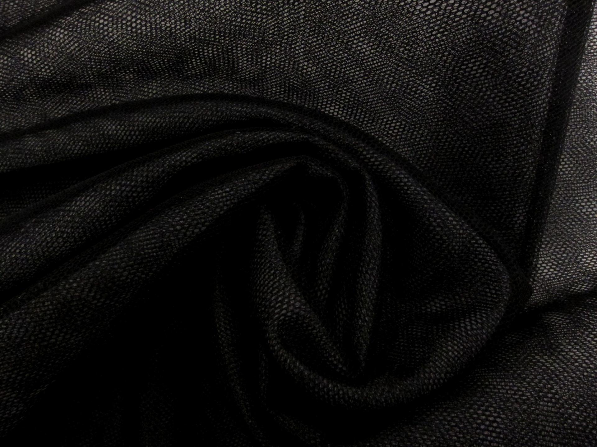 Italian Nylon Tulle in Nero0