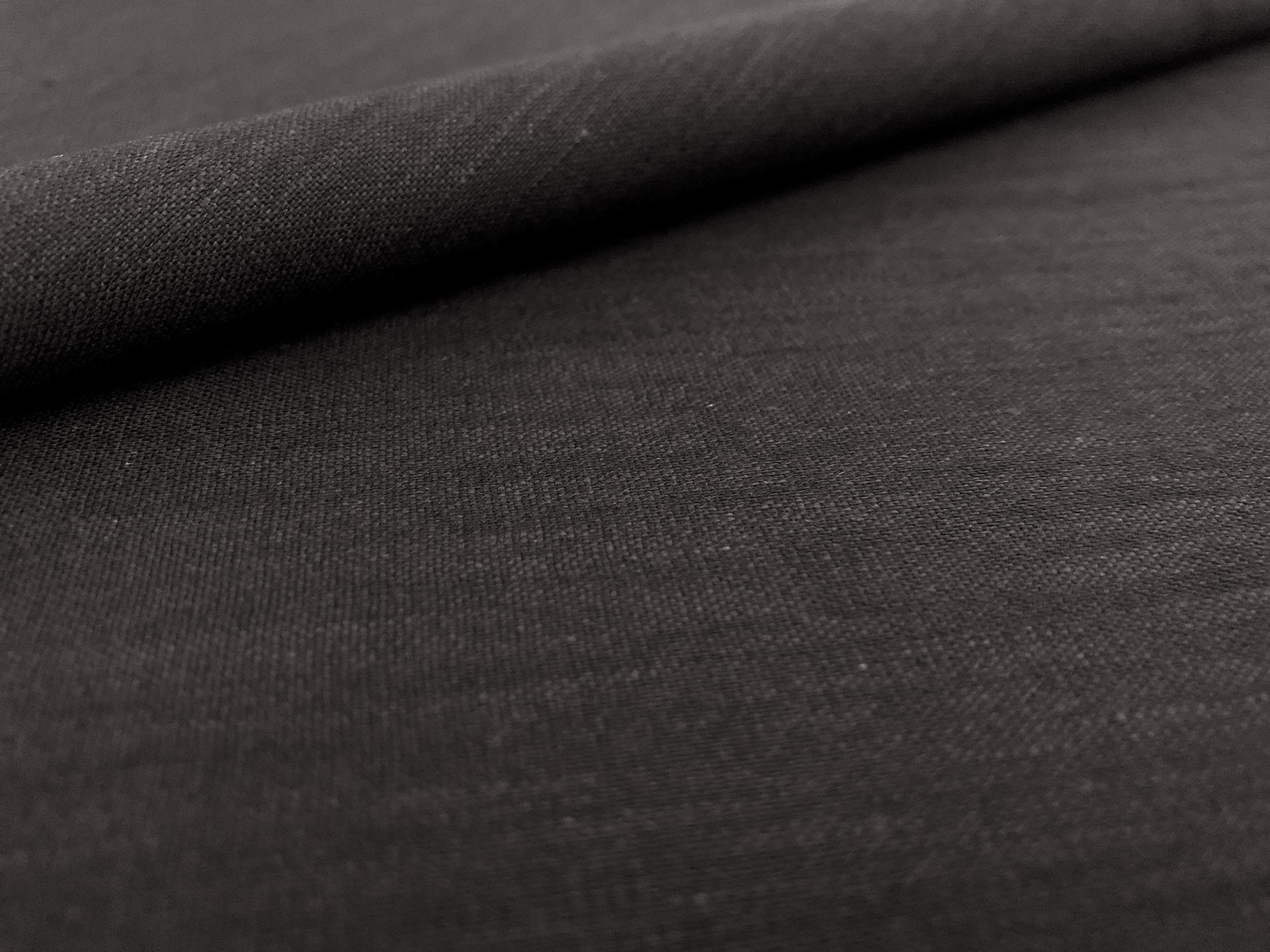 Stretch Linen Rayon Blend in Black0