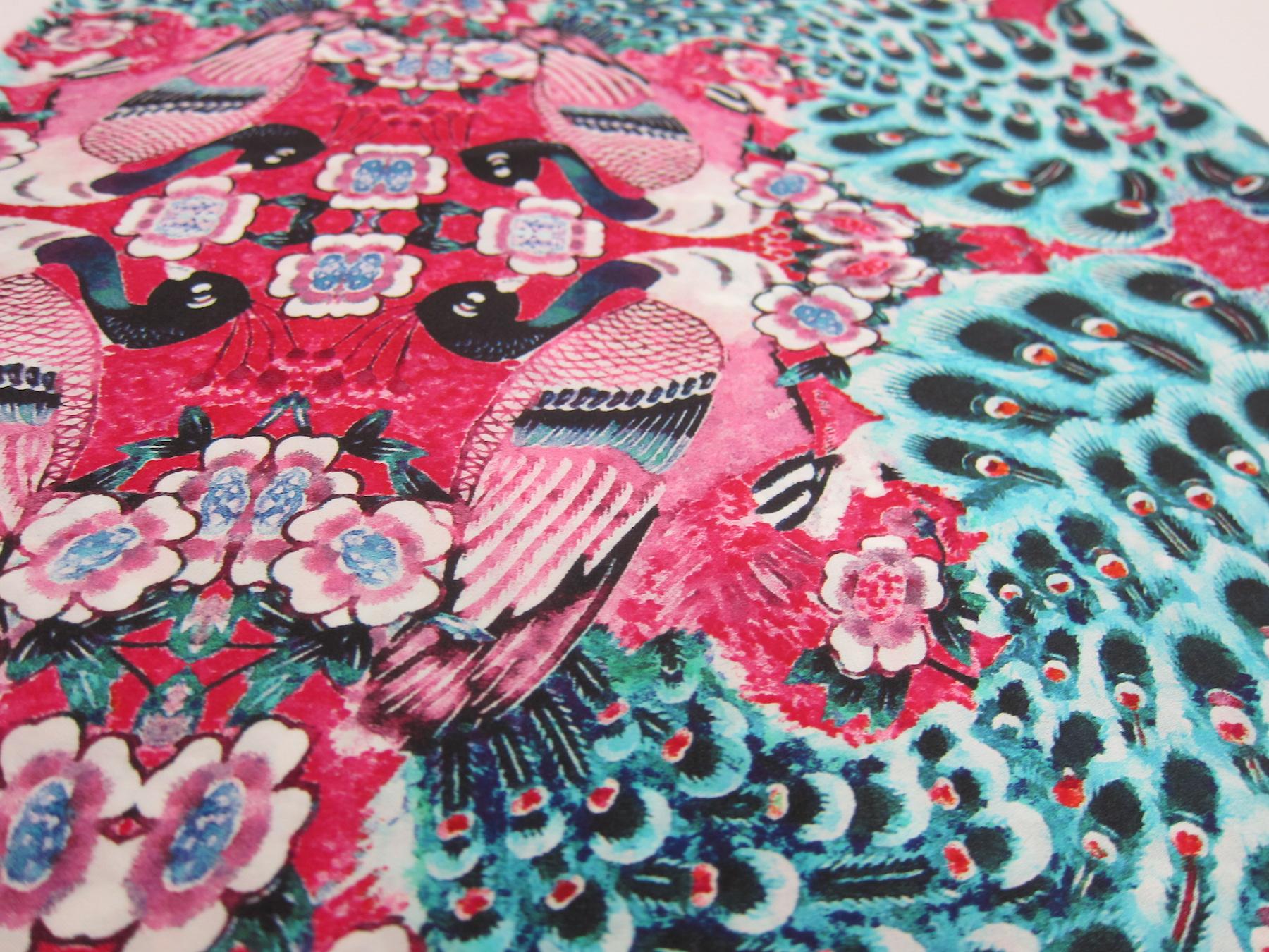 Printed Silk Charmeuse0