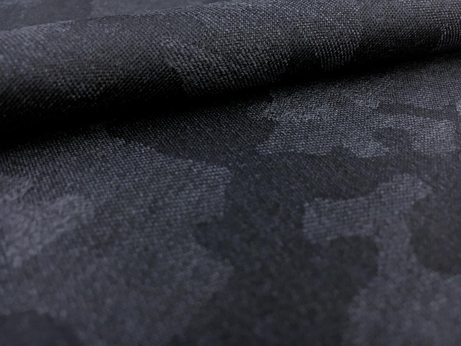 Italian Wool Camouflage Jacquard Suiting in Indigo2