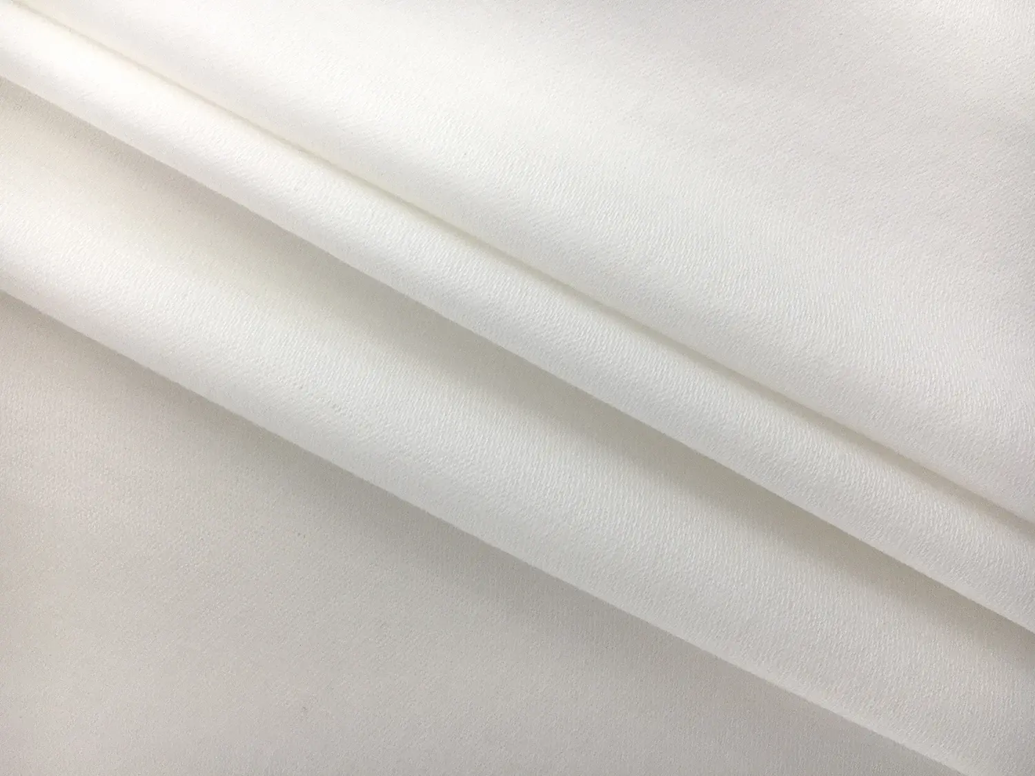 Cotton Blend Stretch Satin Barathea in White0