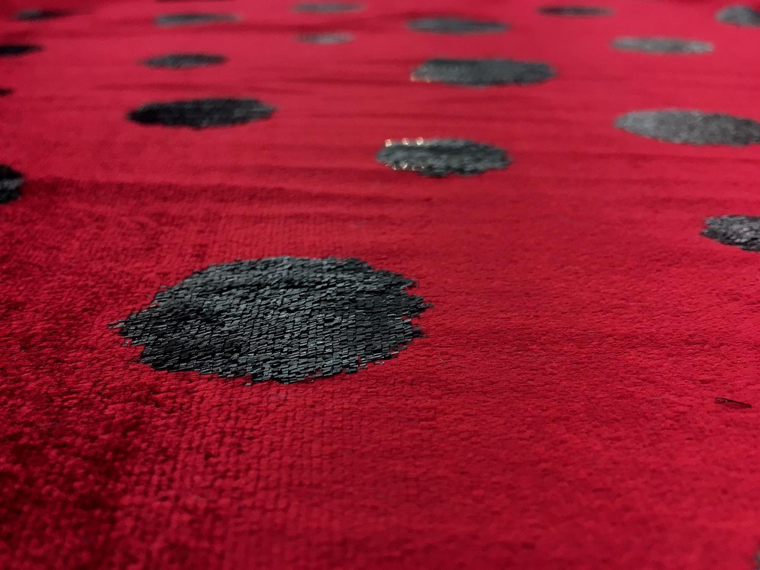 Silk and Lurex Panné Velvet with Dots2