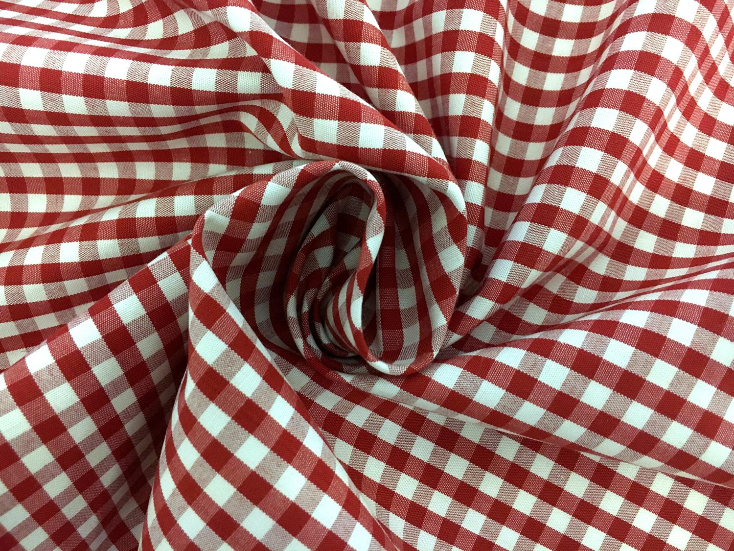 1/4" Cotton Gingham in Red1