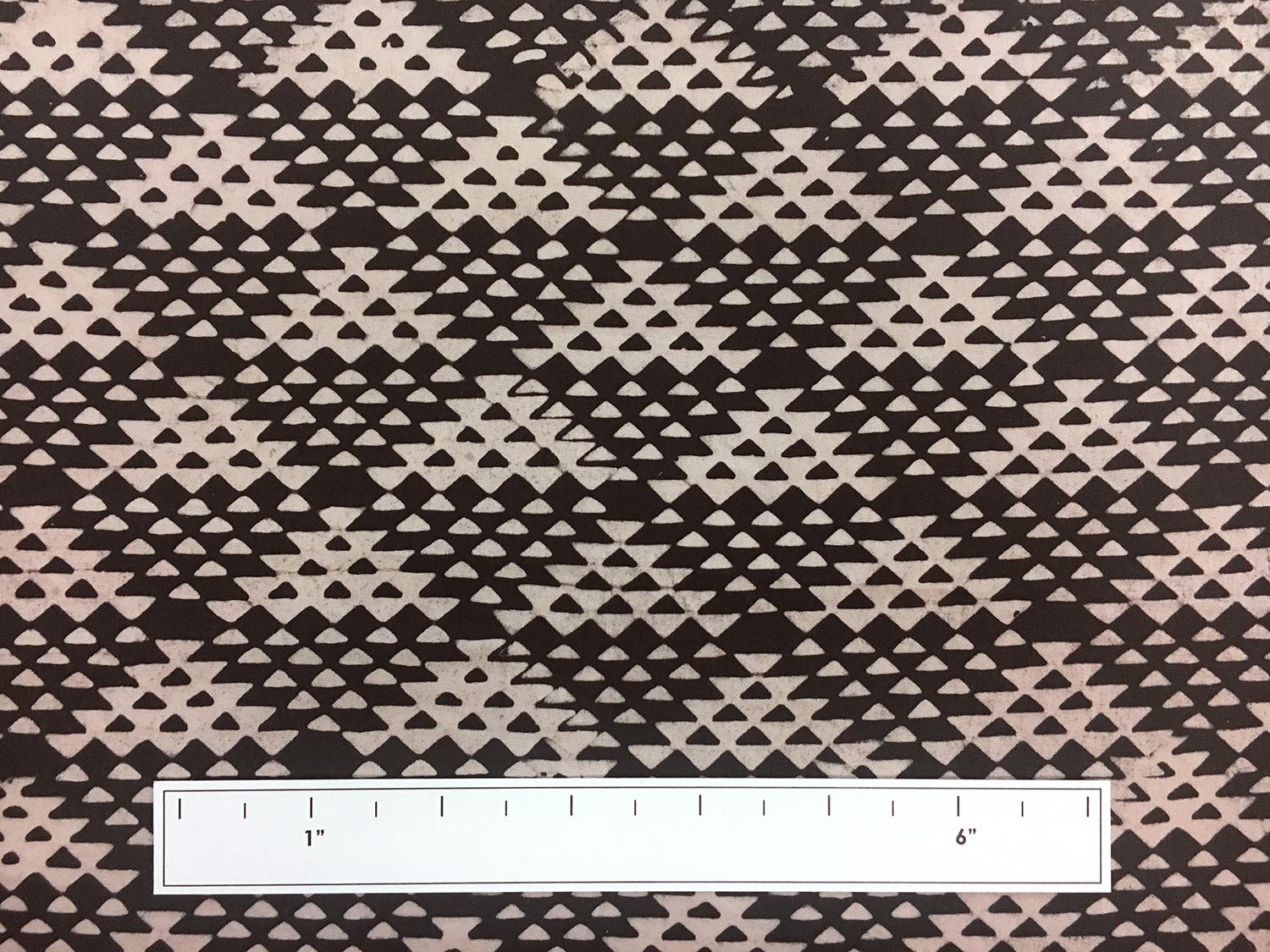 Cotton Batik with Triangles Pattern in Bison3
