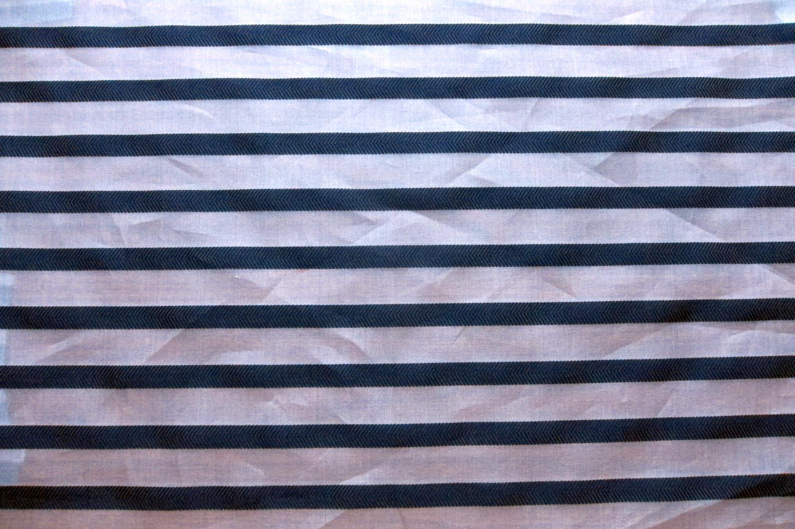 Silk Blend Stripe Organza0