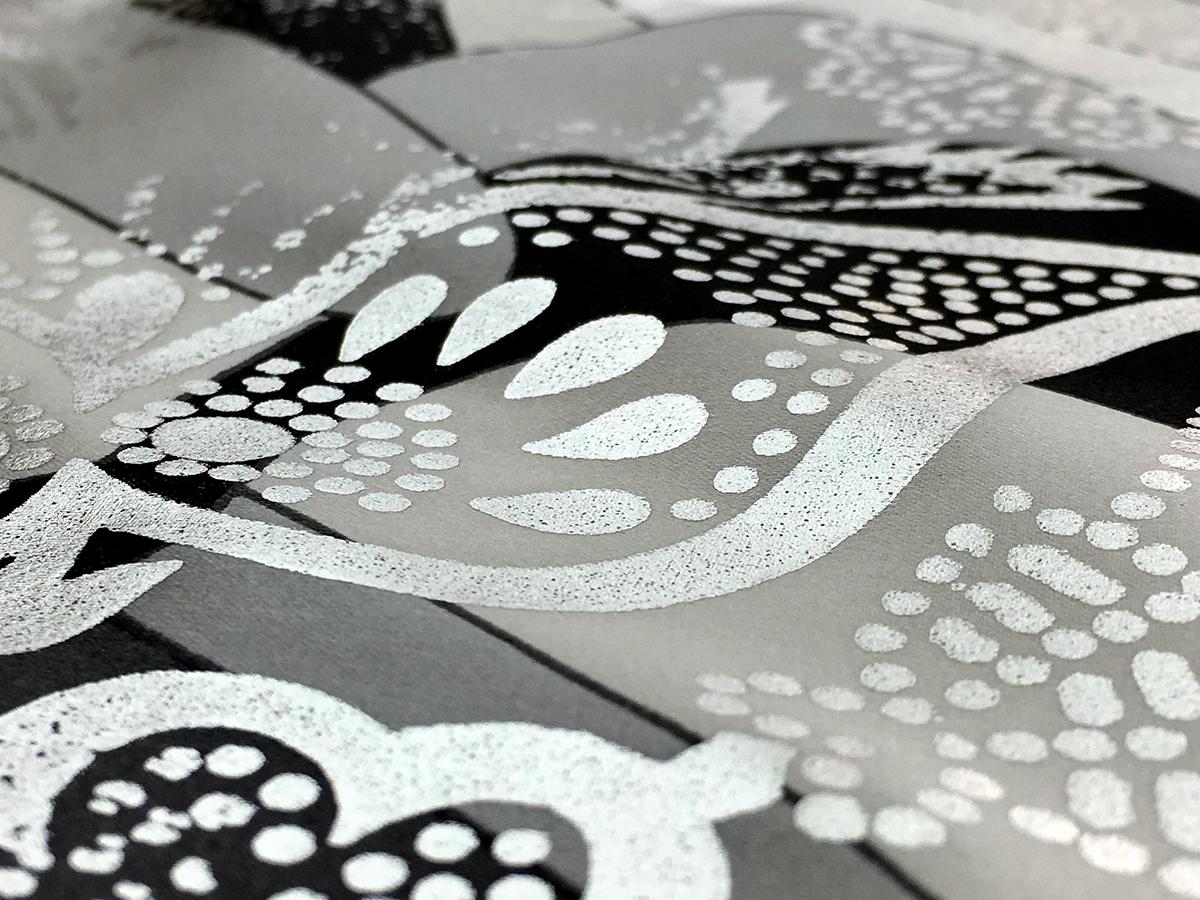 Printed and Metallic Silk Charmeuse2