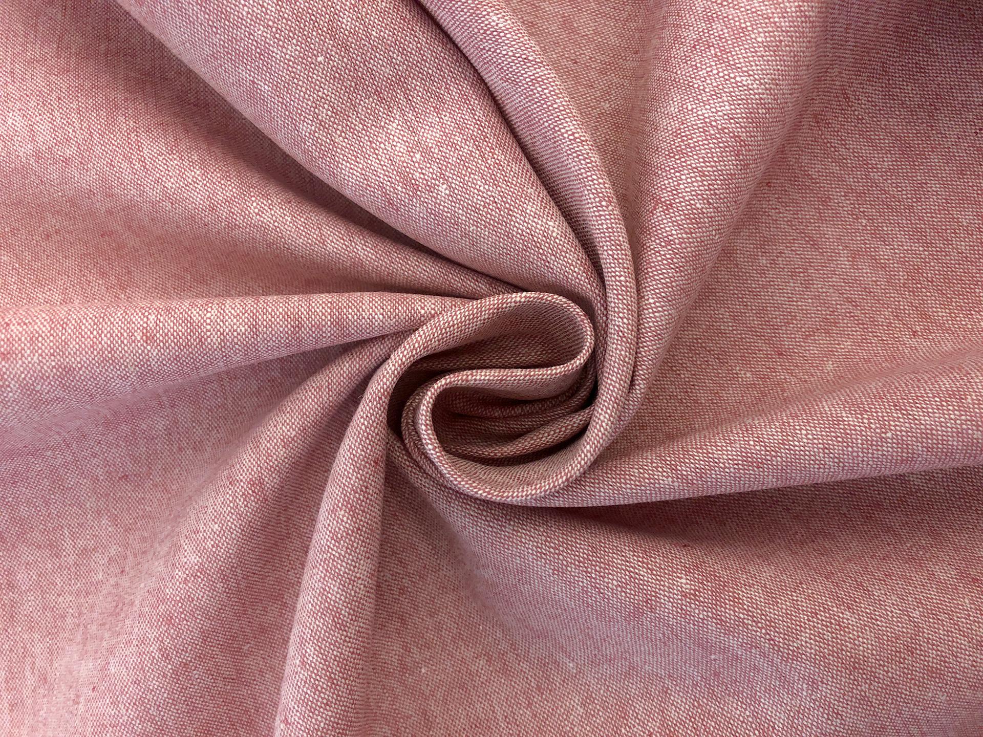 Yarn Dyed Linen Cotton Blend in Berry1