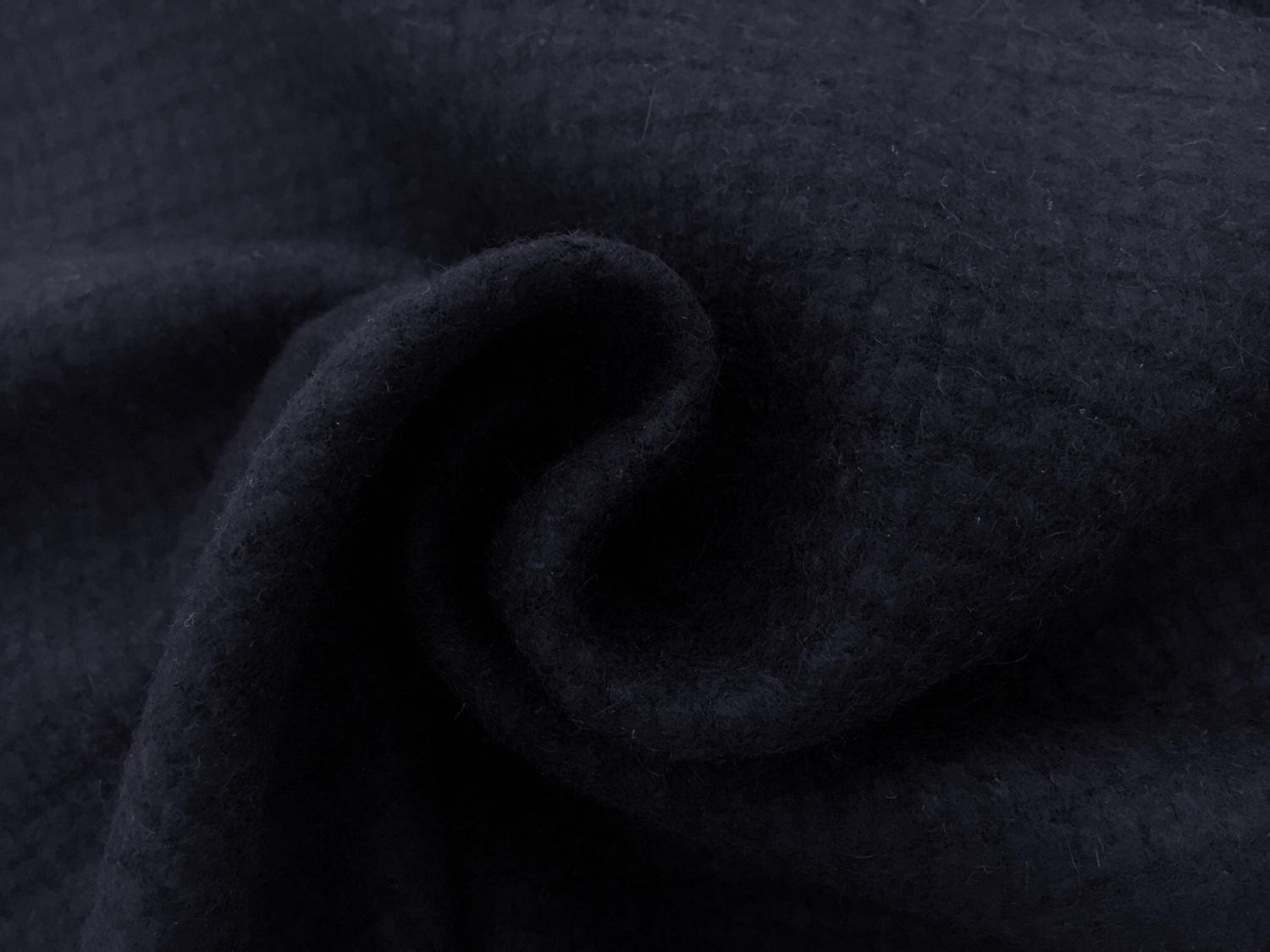 Italian Cashmere Basketweave Coating in Navy2
