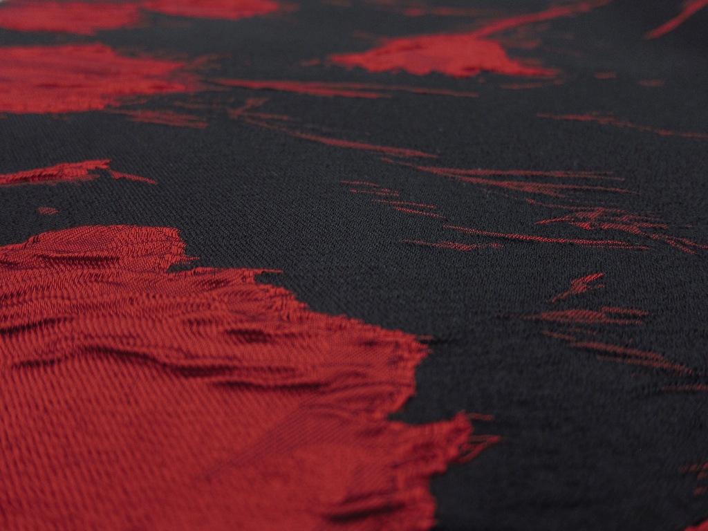 Silk Blend Cloque with Large Abstract Tulips2