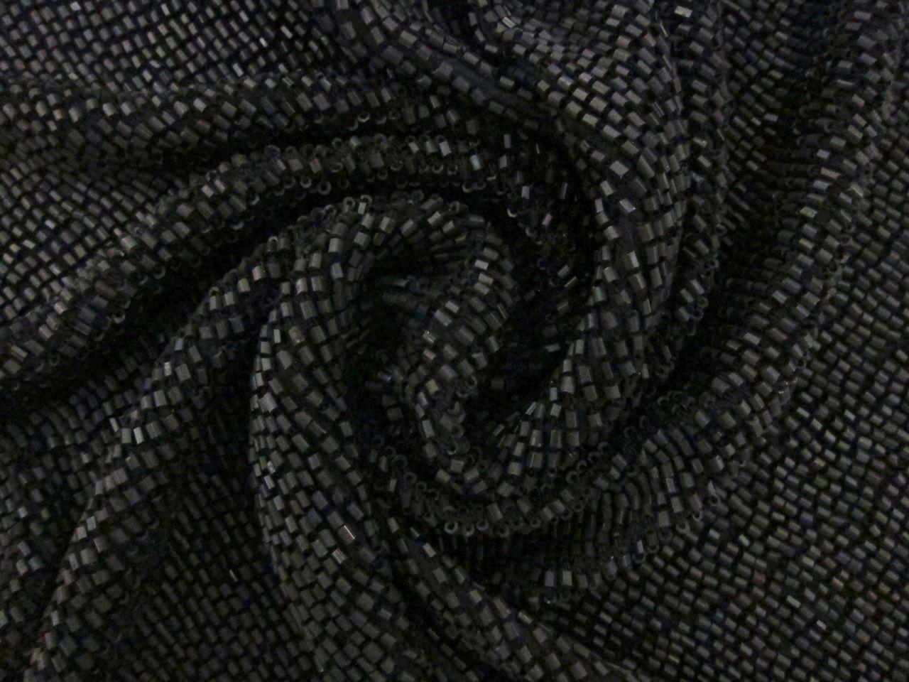 Bugle Beads on Silk Chiffon1