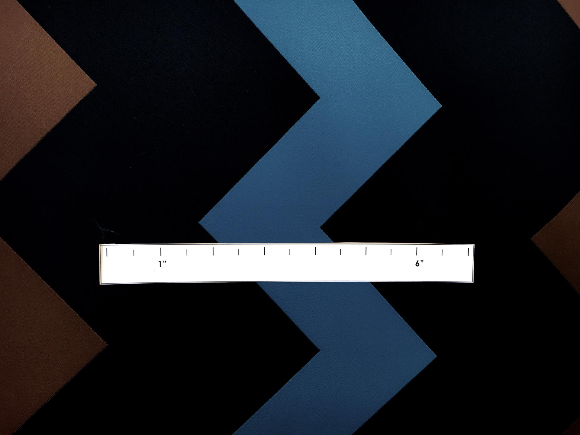 Geometric Zig Zag Silk and Polyester Blend Double Face Satin1