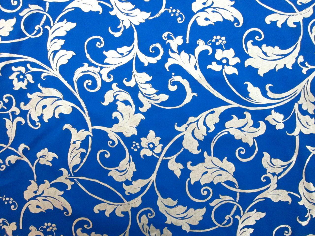 Metallic Printed Light Weight Silk Blend Zibeline0