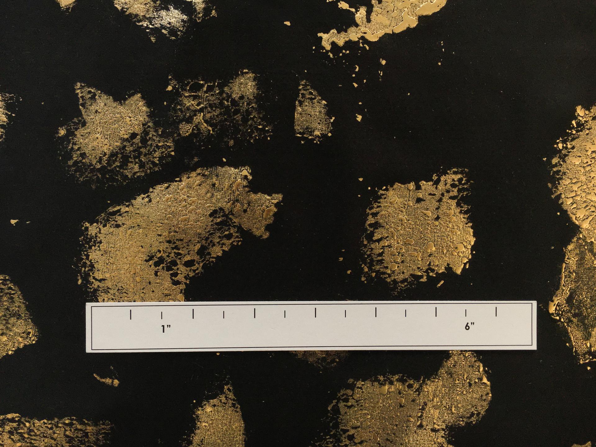 Gold Handpainted Doubleface Silk Charmeuse1