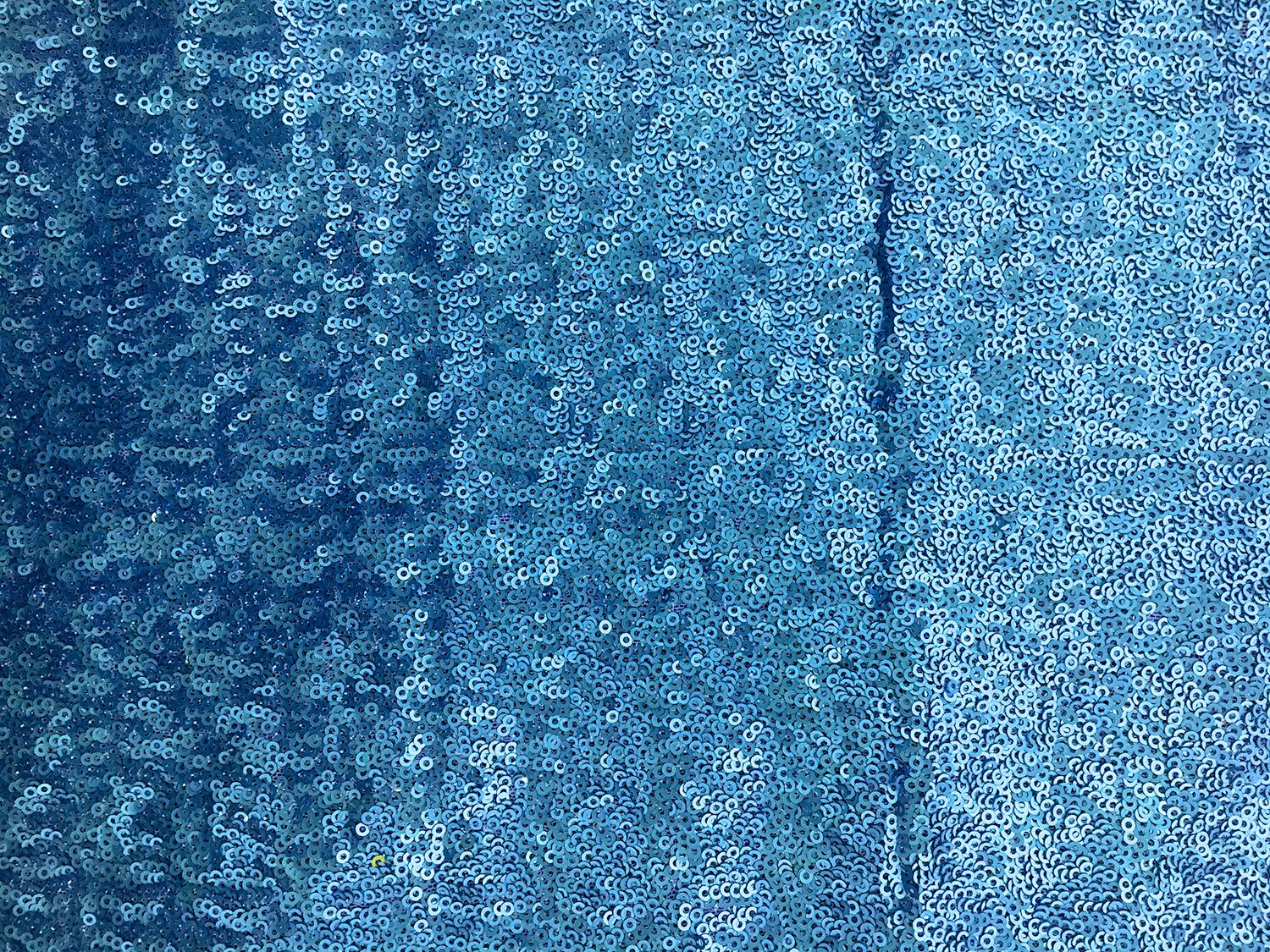 Mini Sequins on Stretch Tulle in Light Blue2