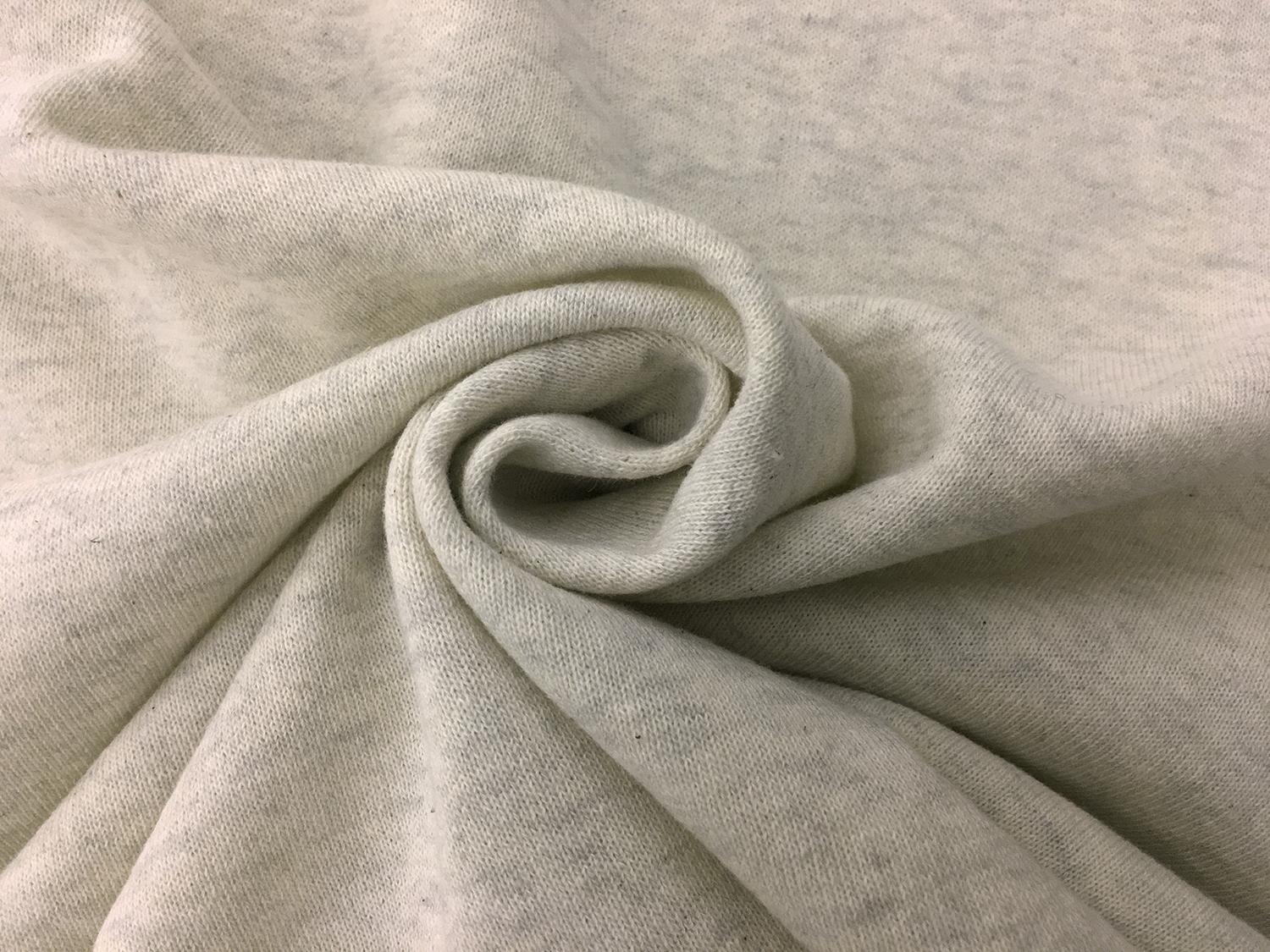 Japanese Cotton French Terry in Heather Cream1