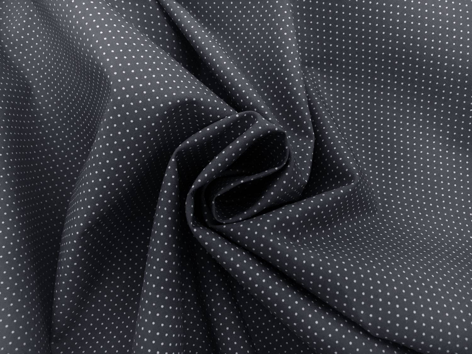 Cotton Broadcloth Petite Dot Print in Charcoal3
