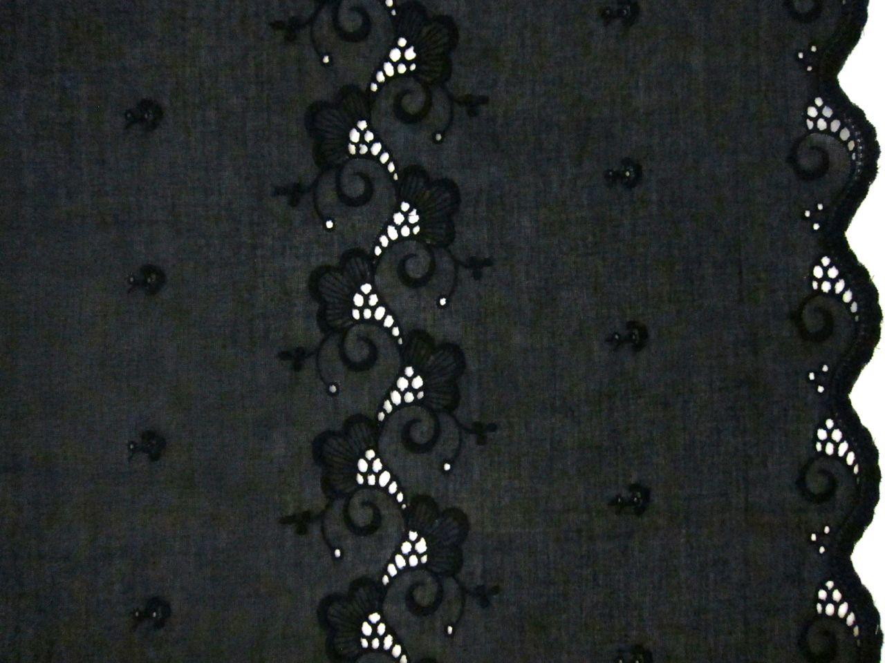 Embroidered Cotton Voile Eyelet0