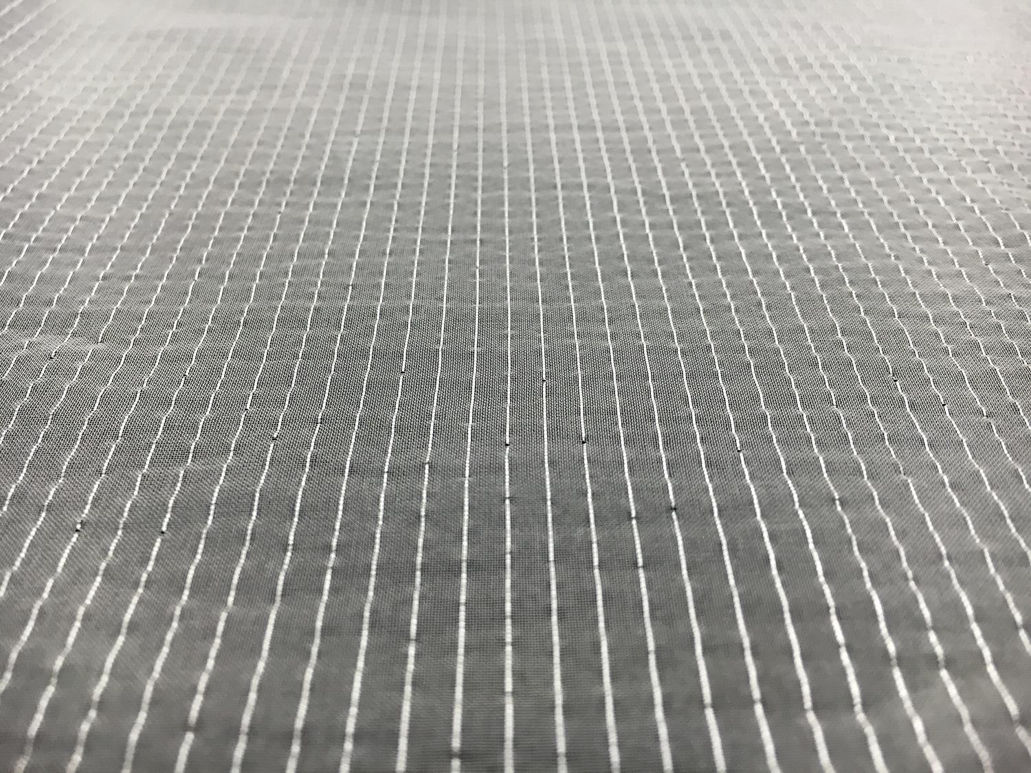 Silver Metallic Striped Silk Chiffon2