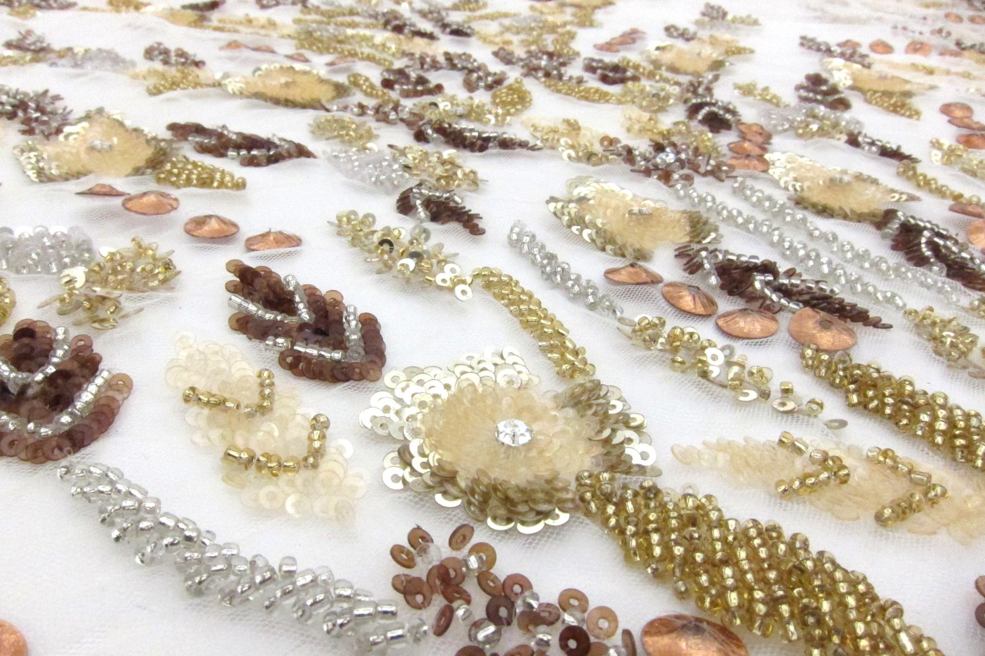 Beads and Sequins Embroidered on Tulle2