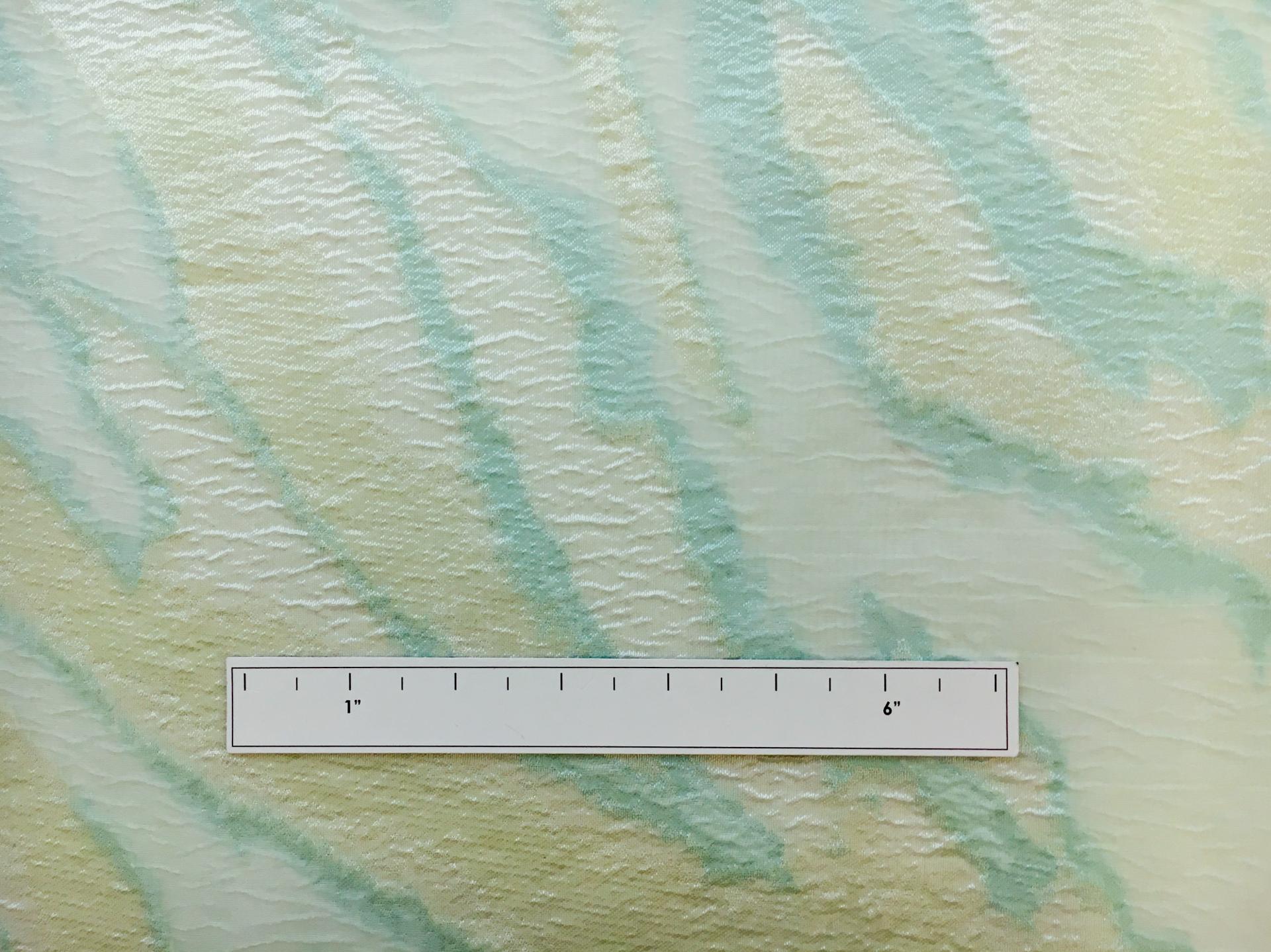 Silk and Viscose Blend Fil Coupé Organza with Pastel Swirls1