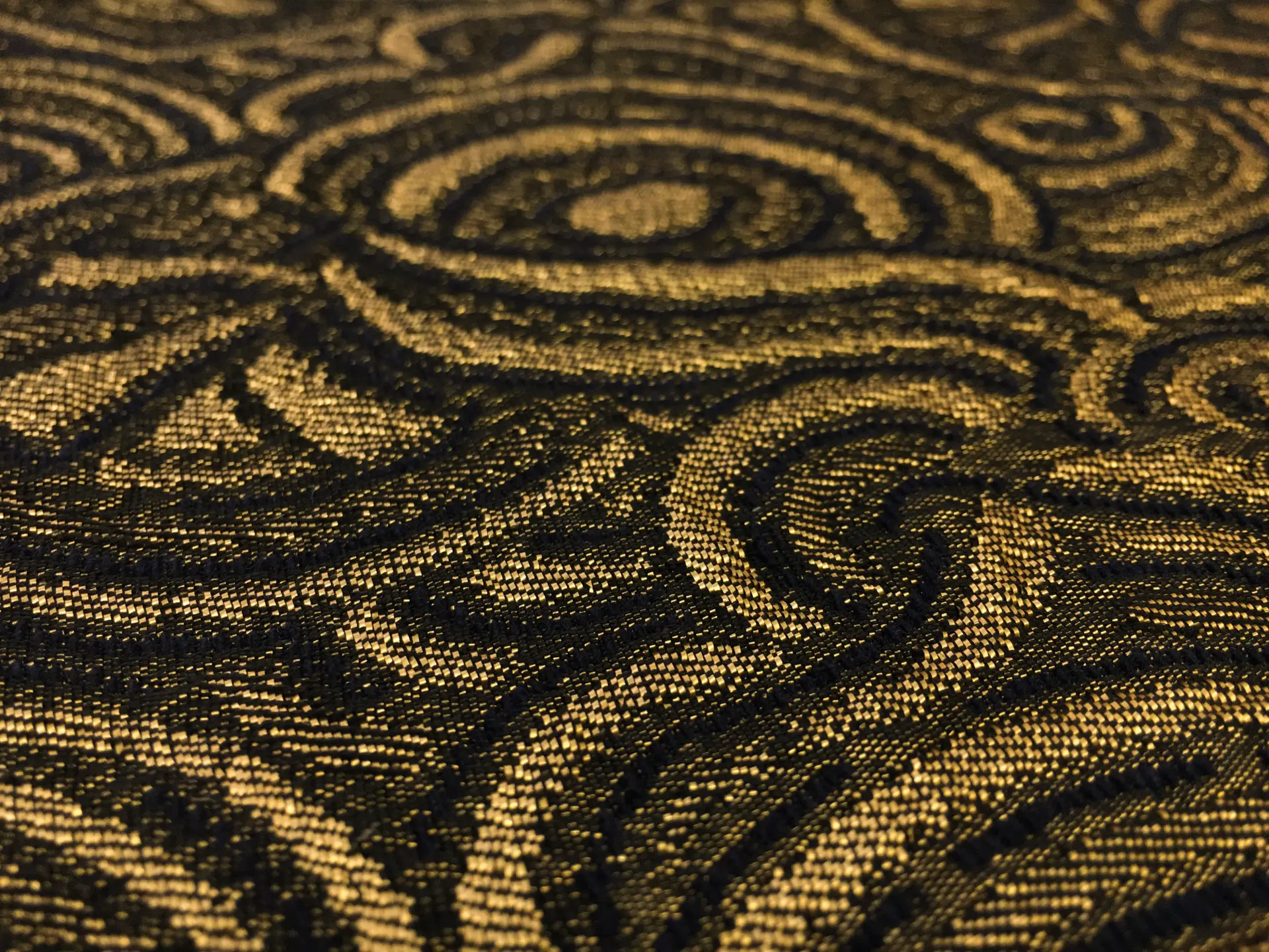 Gold Metallic Brocade with Swirls 2