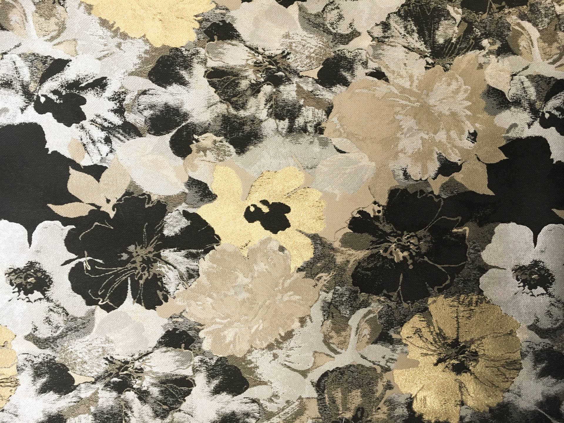 Metallic Jacquard Brocade with Florals 0