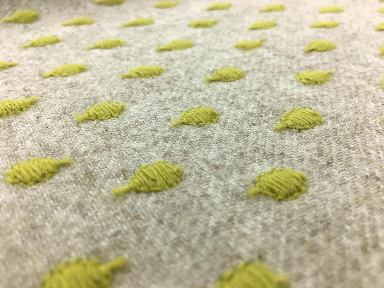 Cotton Wool Flannel With Embroidered Dots2