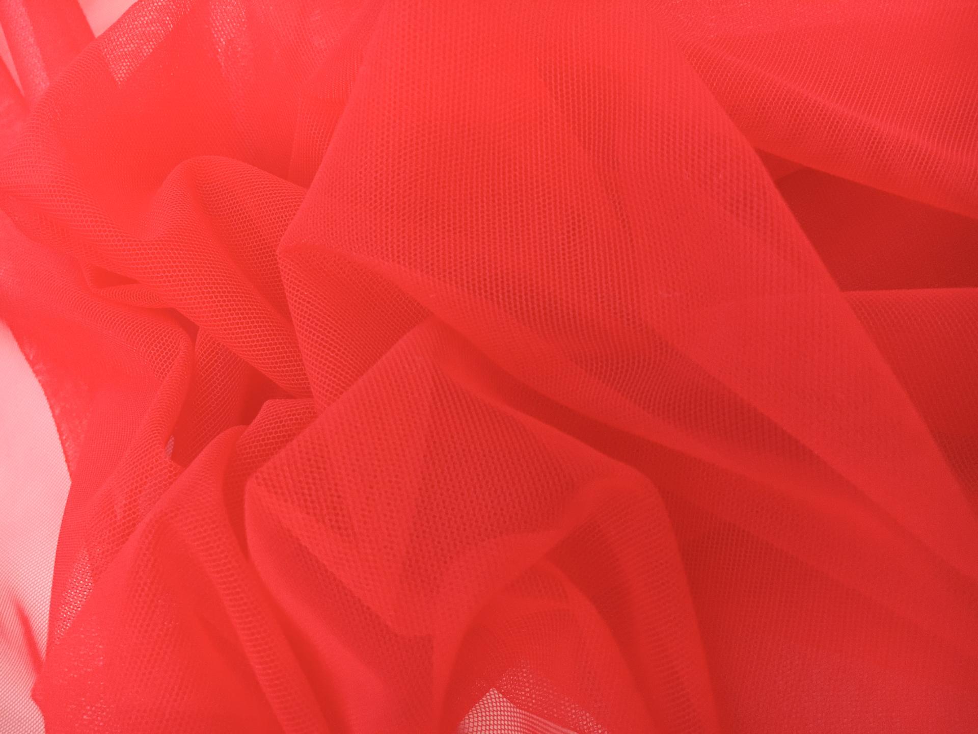 Italian Stretch Nylon Illusion in Rosso0