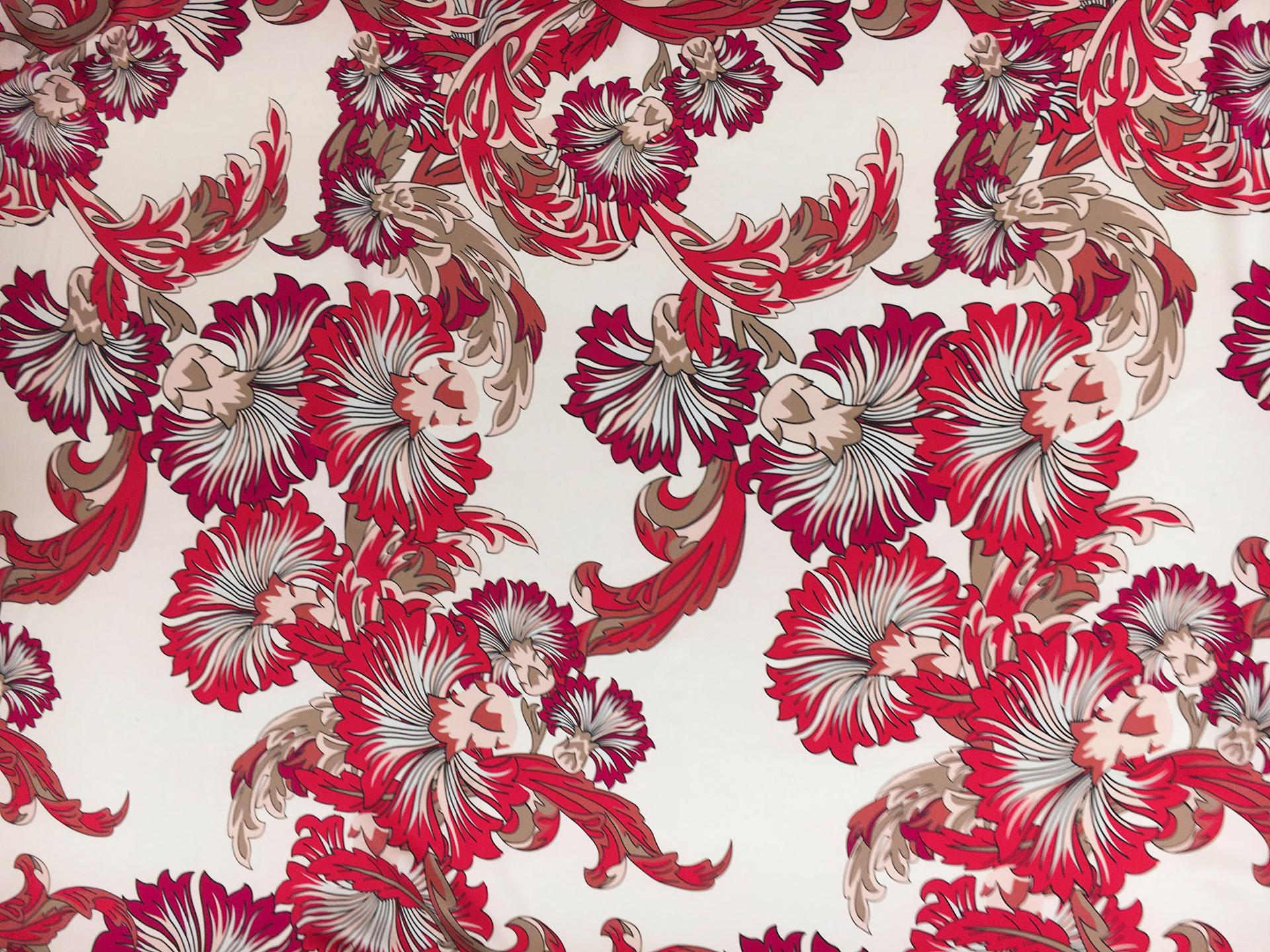 Printed Silk Charmeuse0