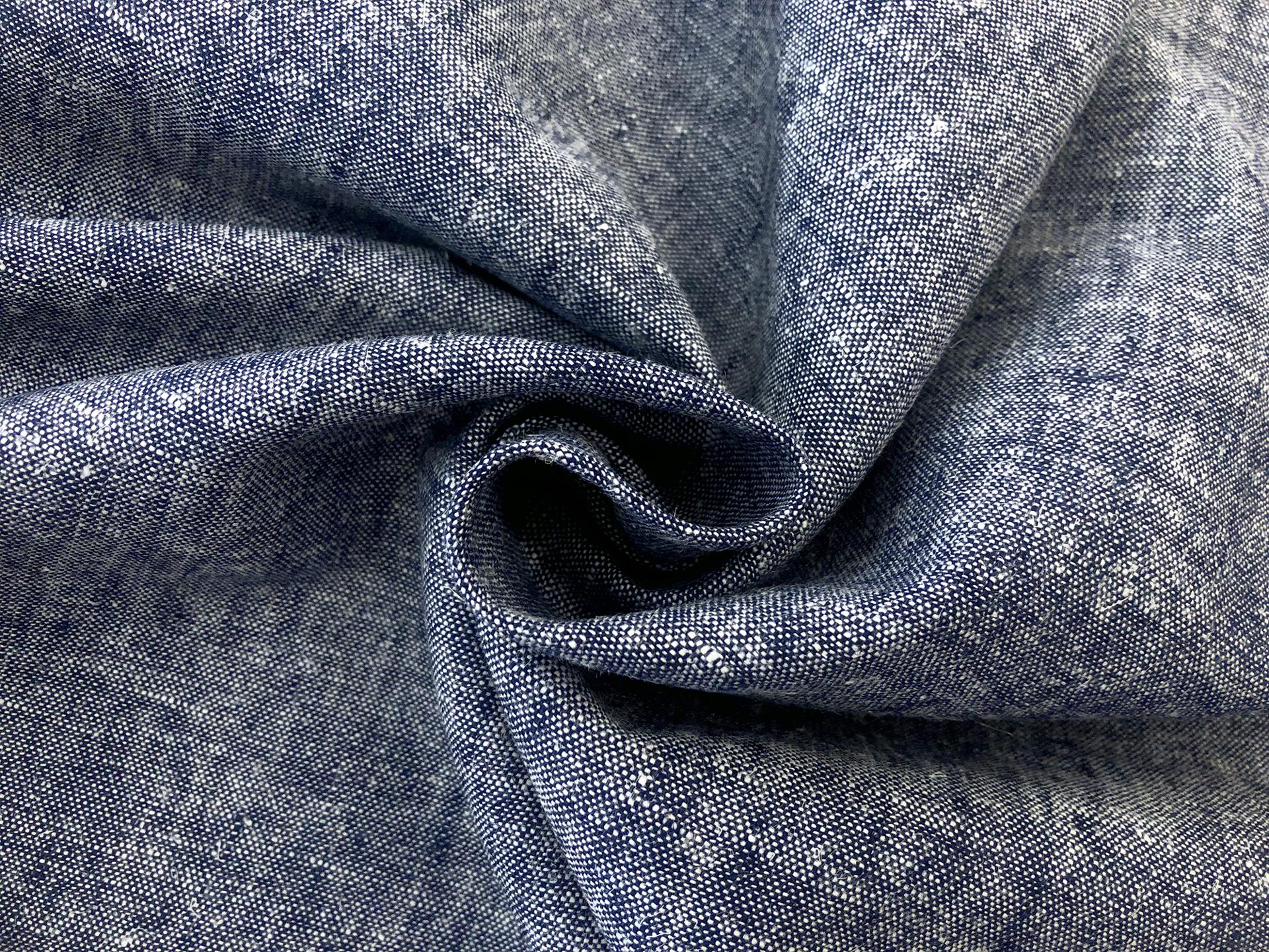 Washed Lightweight Linen Rayon Blend in Denim1