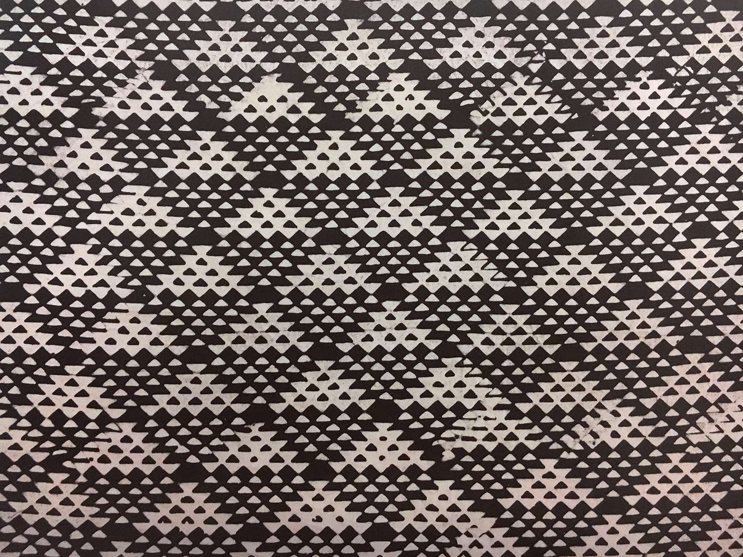 Cotton Batik with Triangles Pattern in Bison0